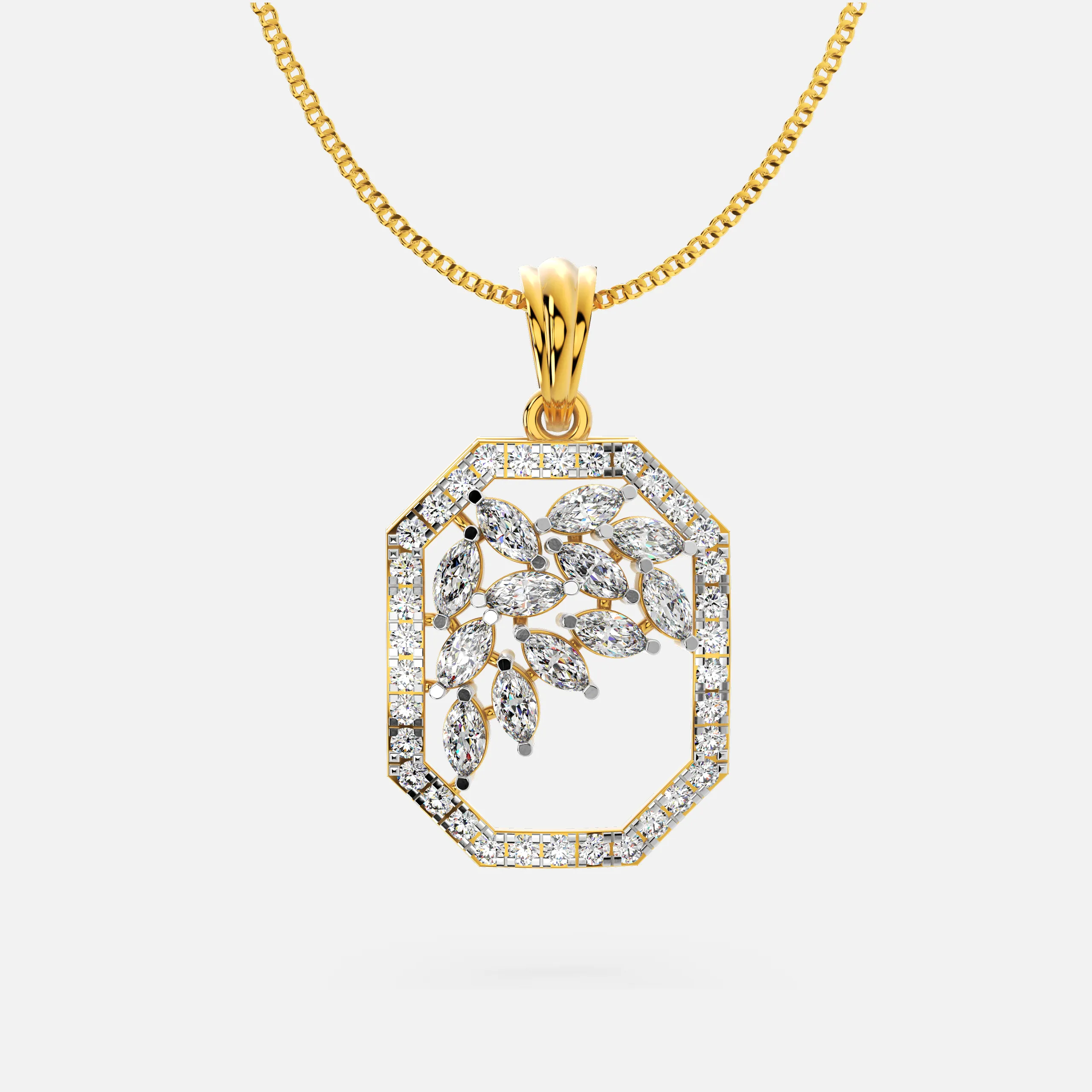 Leafline Frame Pendant