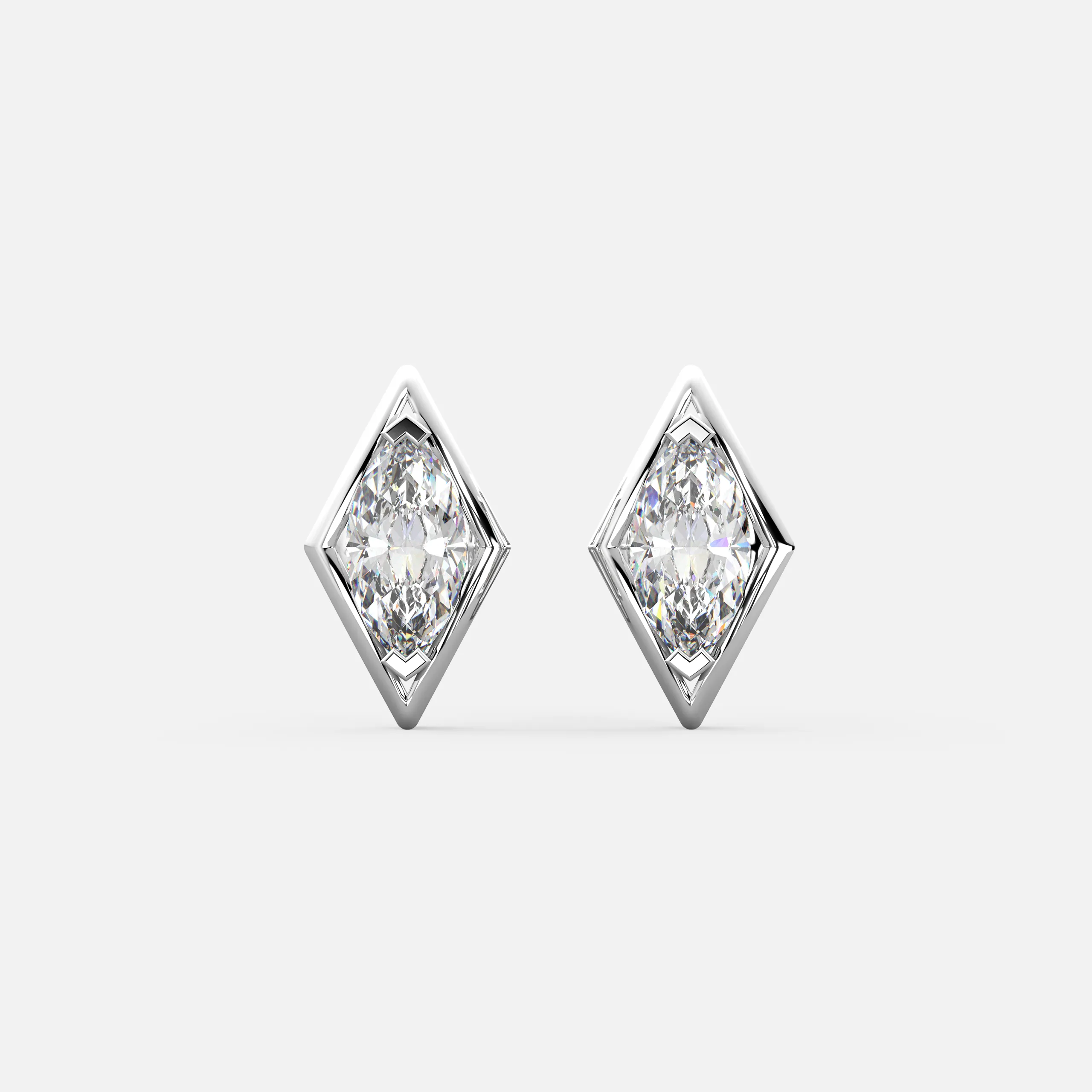 Marquise Kite Halo Earrings