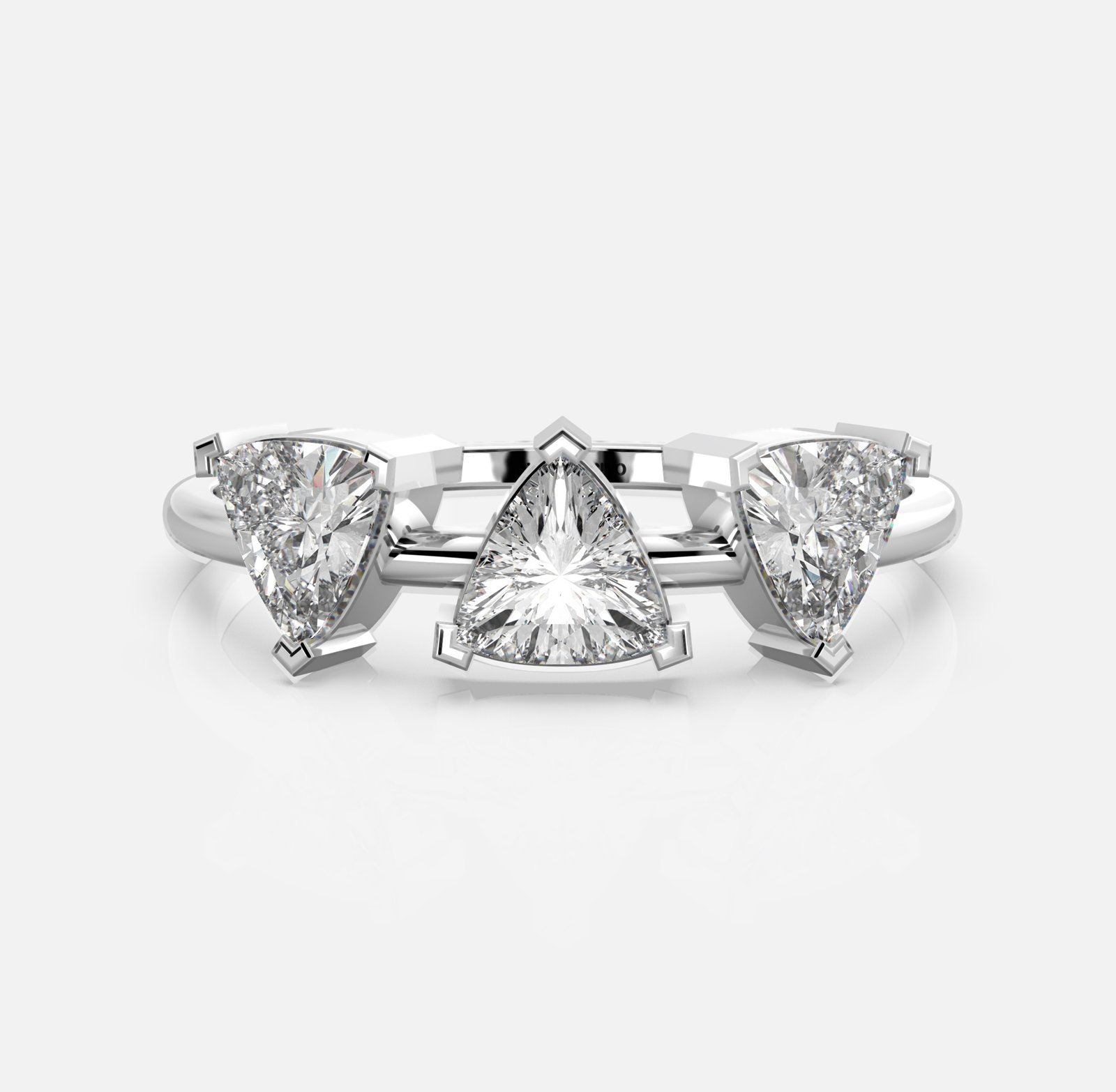 Trio Trilliant Diamond Ring