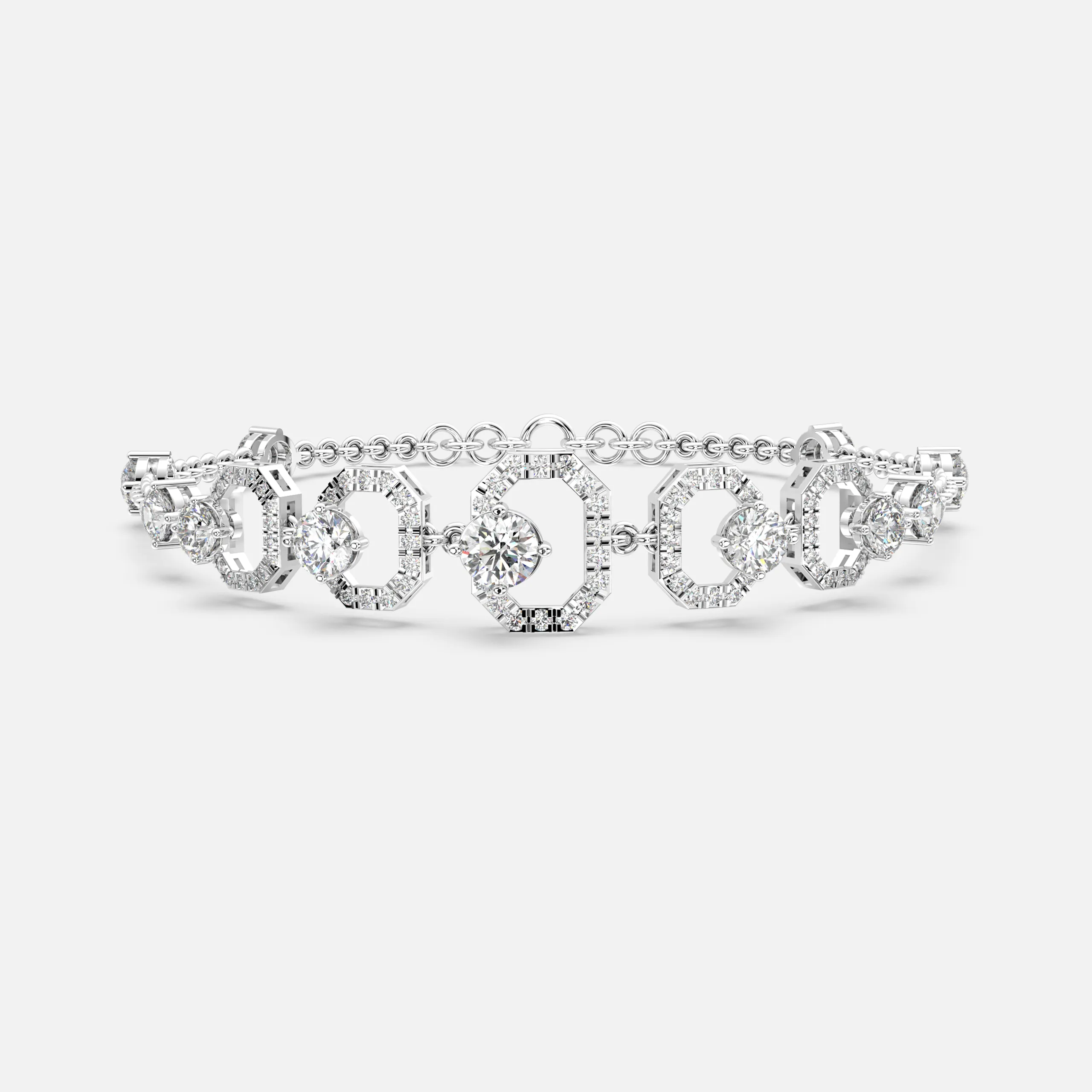 Octagon Diamond Bracelet