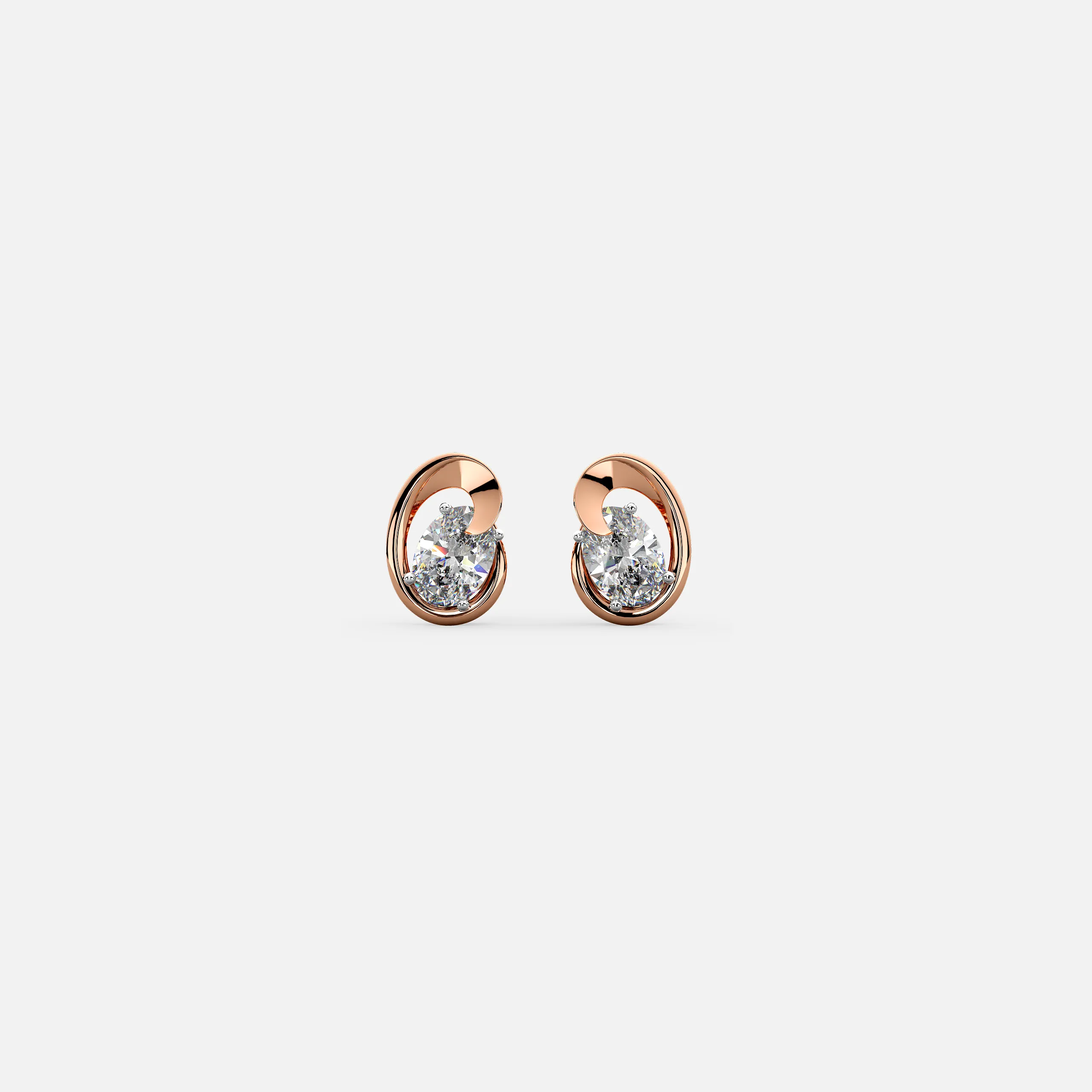 Swirl Diamond Studs