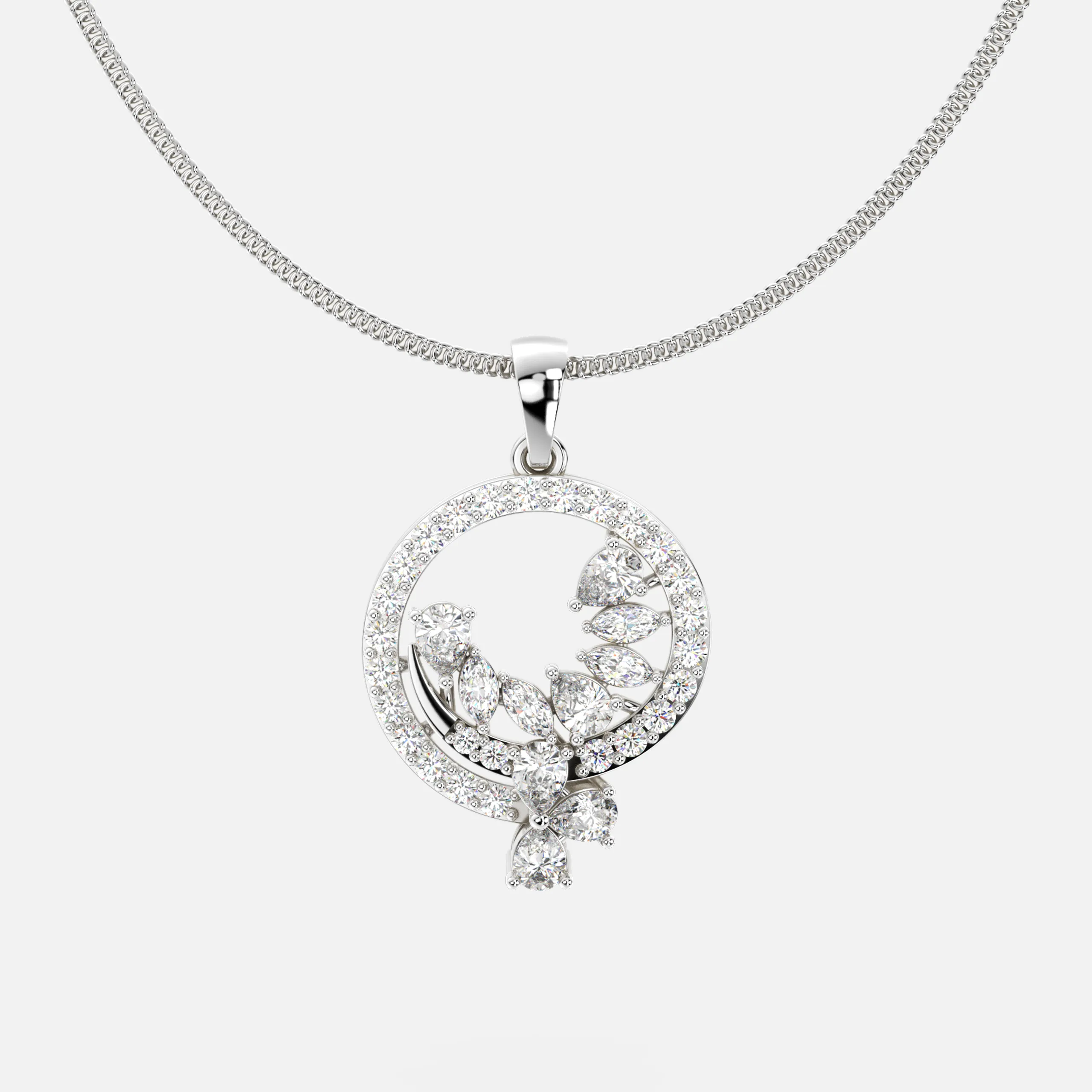 Celestia Bloom Diamond Pendant