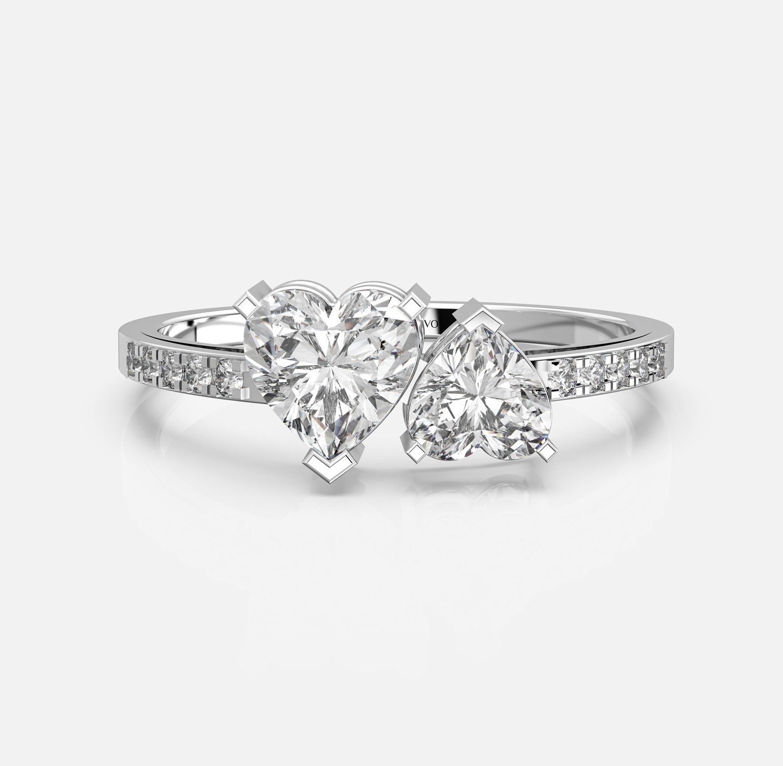 Amoris Twin Heart Diamond Ring