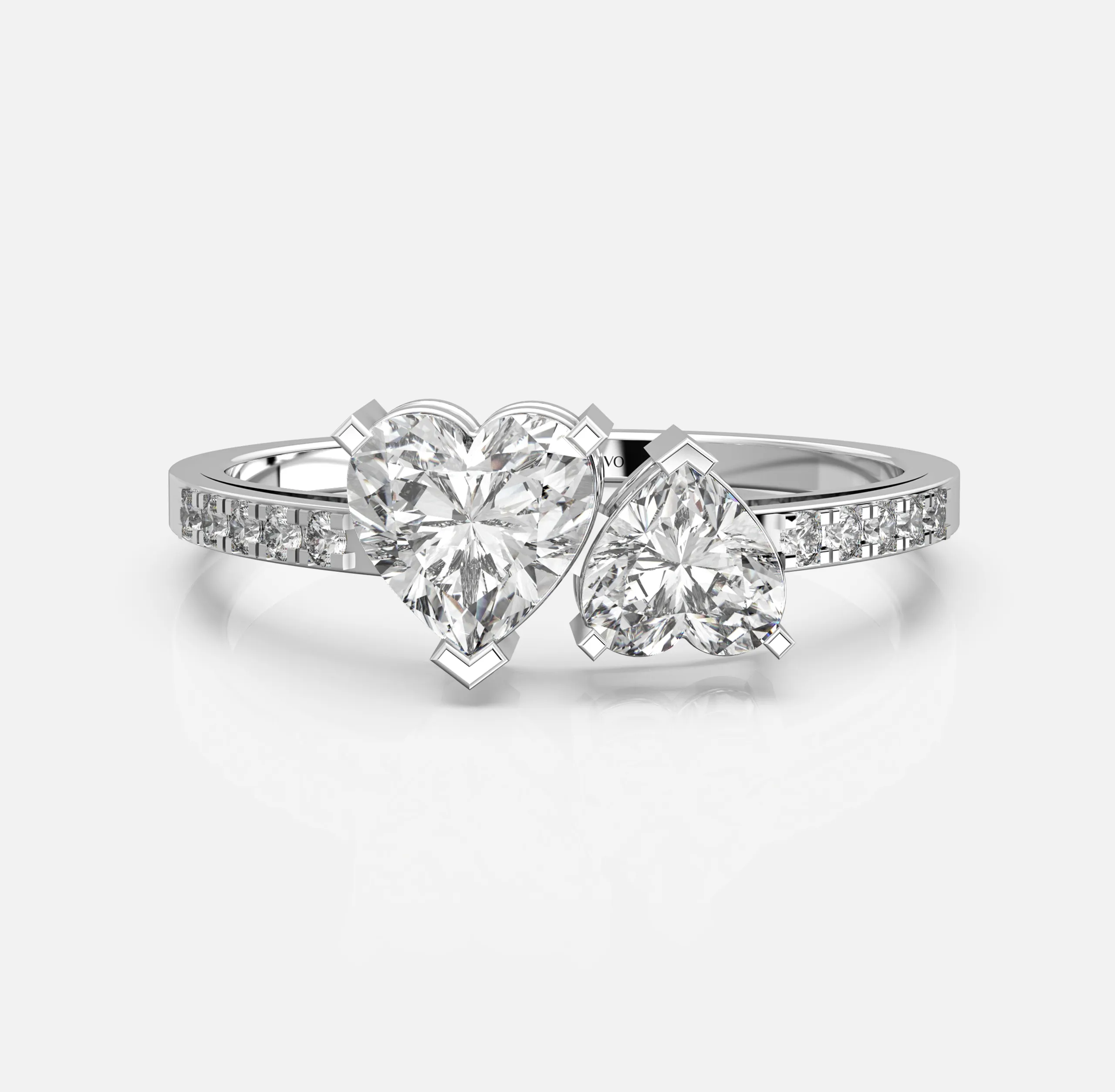 Amoris Twin Heart Diamond Ring