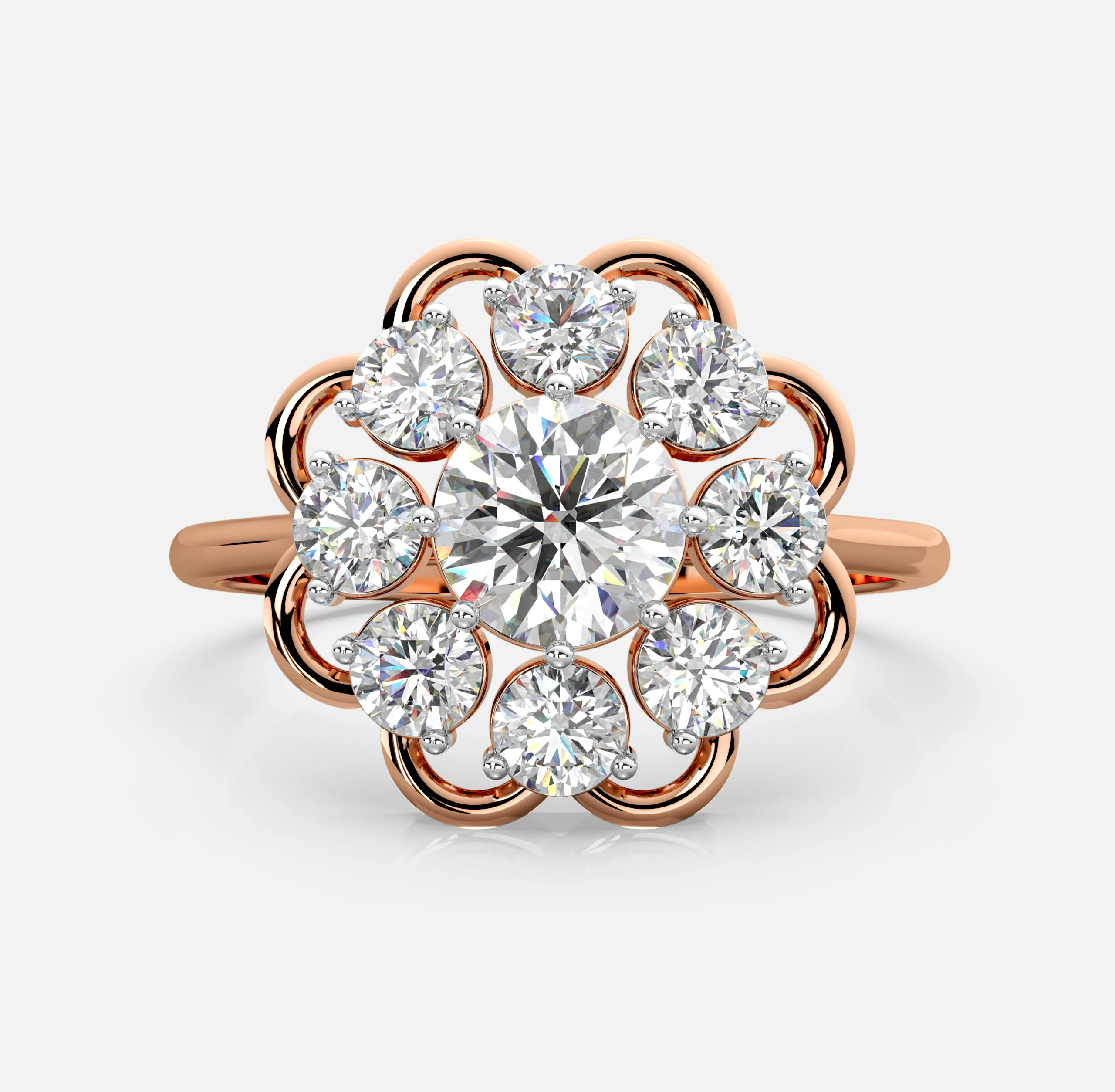 Floral Radiance Diamond Ring