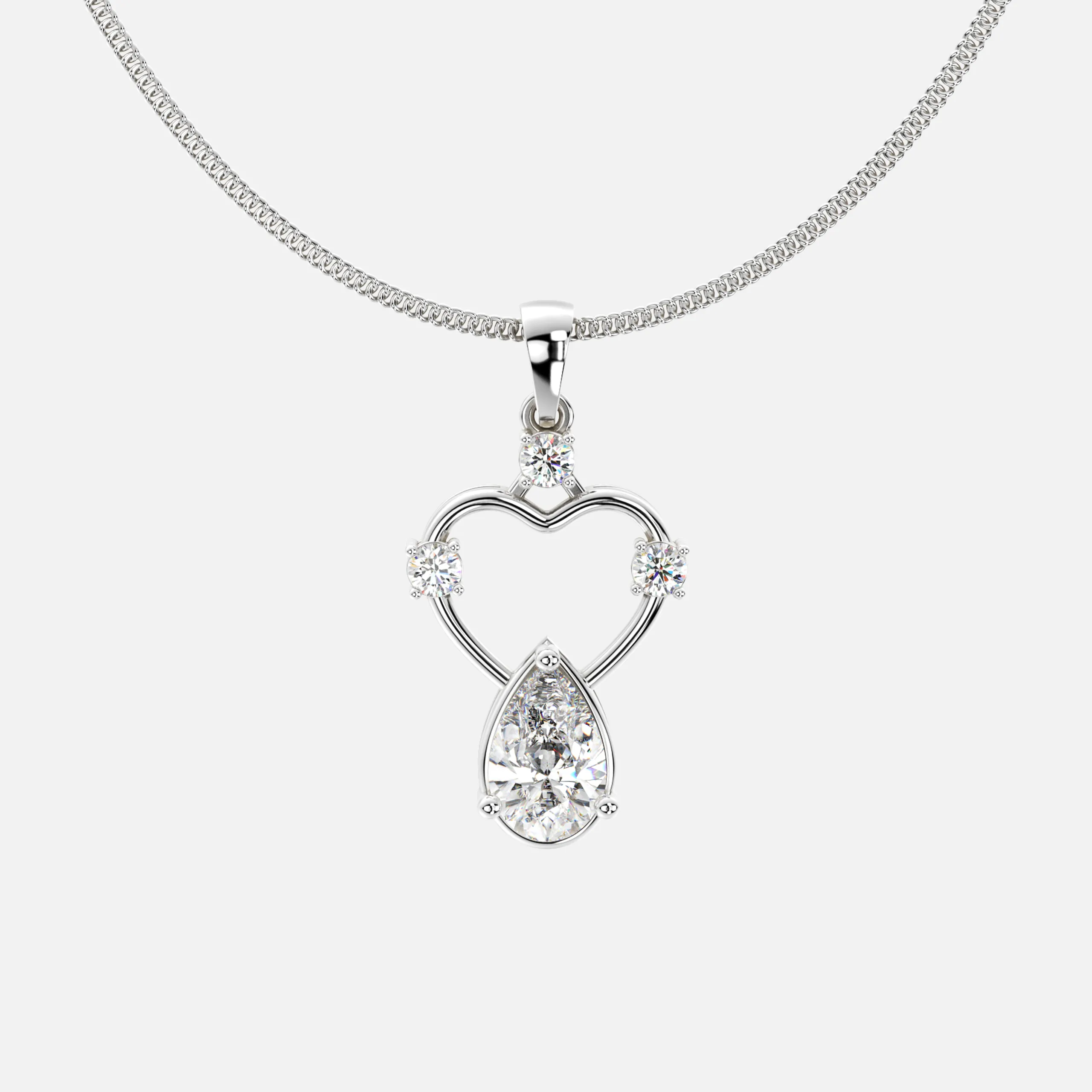 Heartdrop Elegance Diamond Pendant