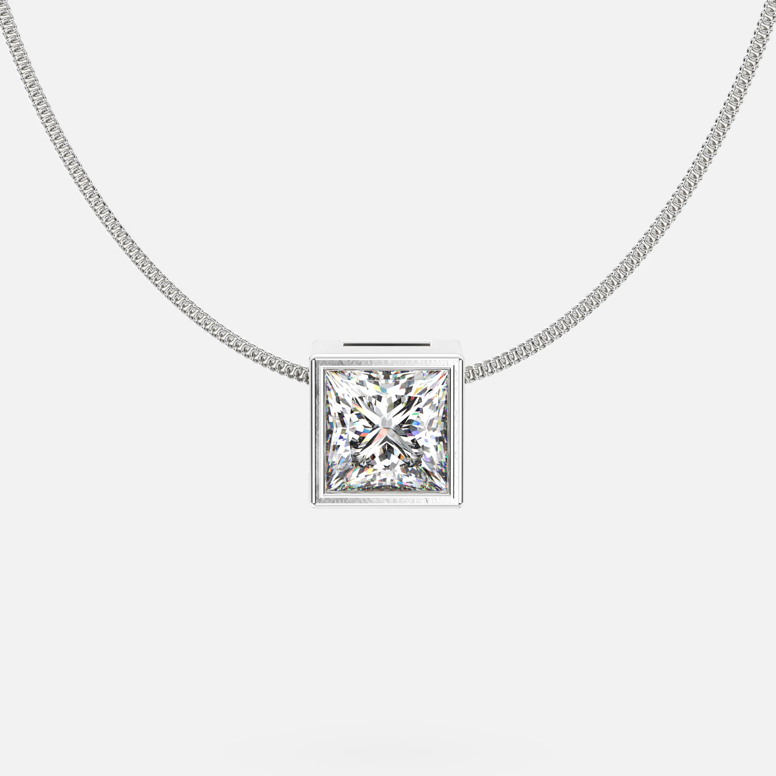 Luxe Square Diamond Pendant