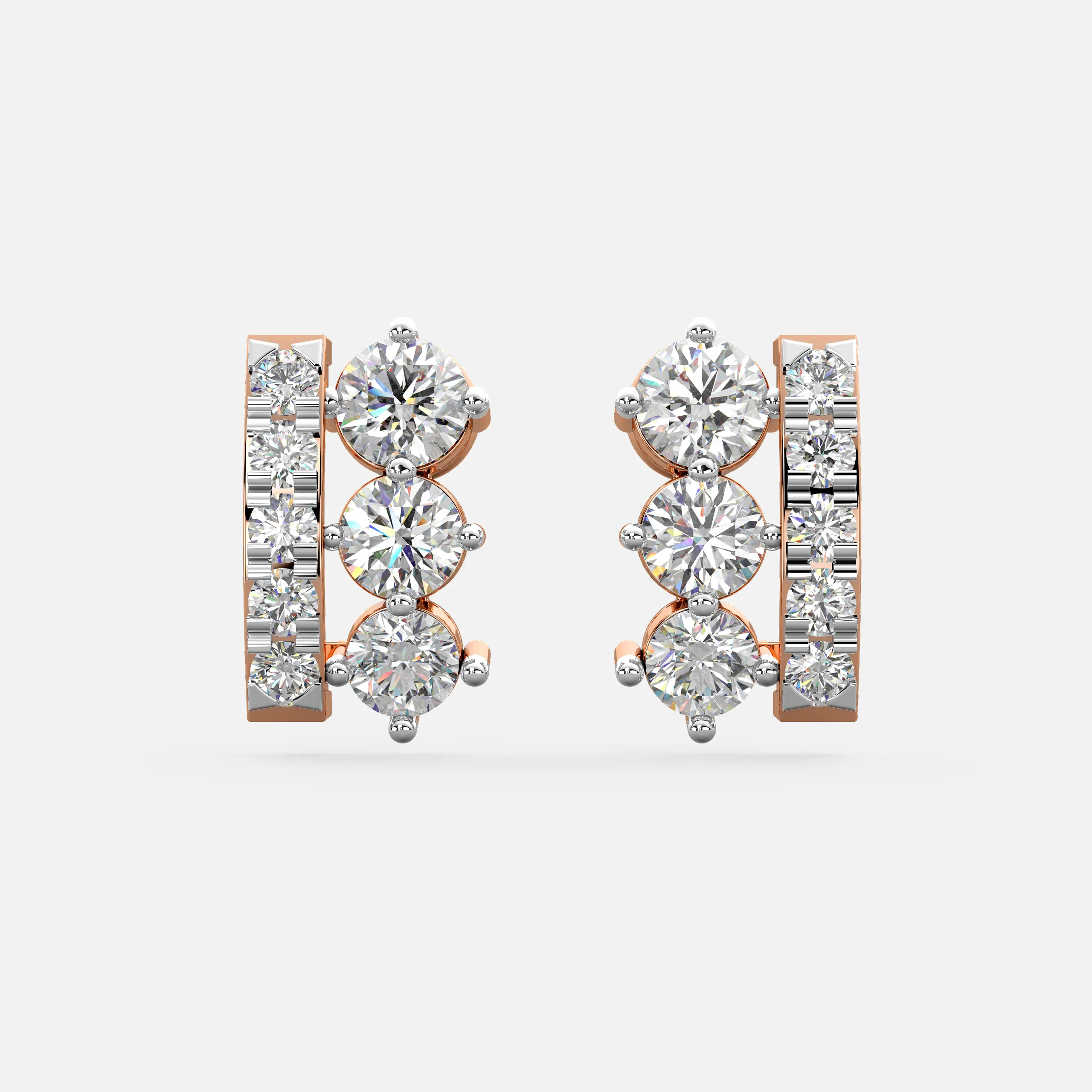 Vertical Sparkle Diamond Earrings