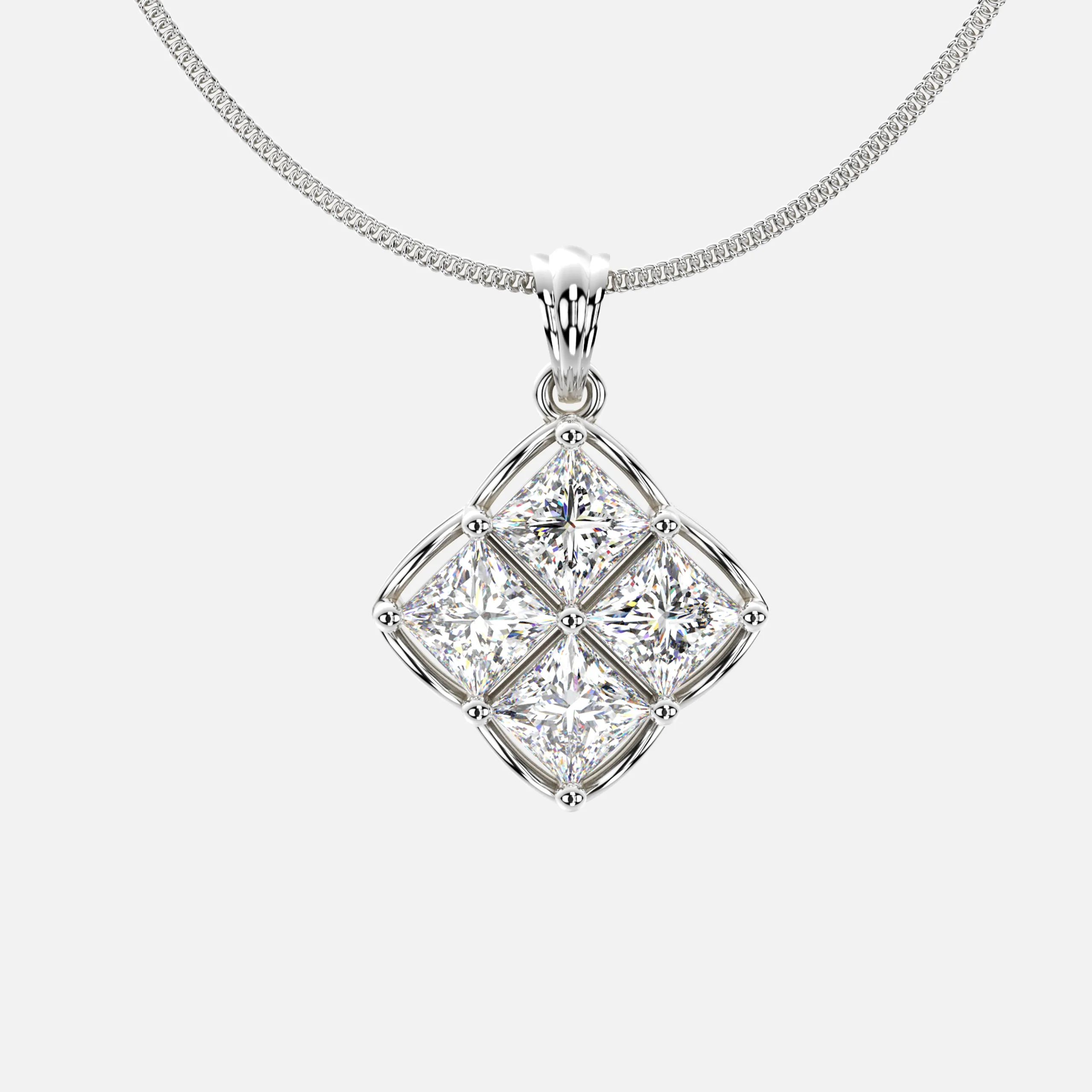 Quadra Prism Diamond Pendant
