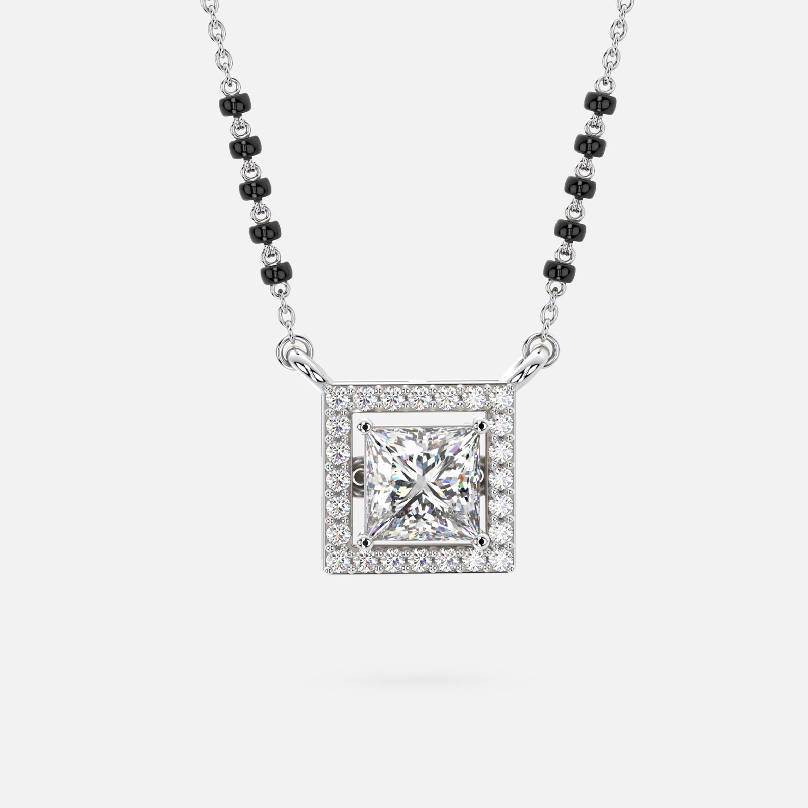 Geometric Diamond Mangalsutra