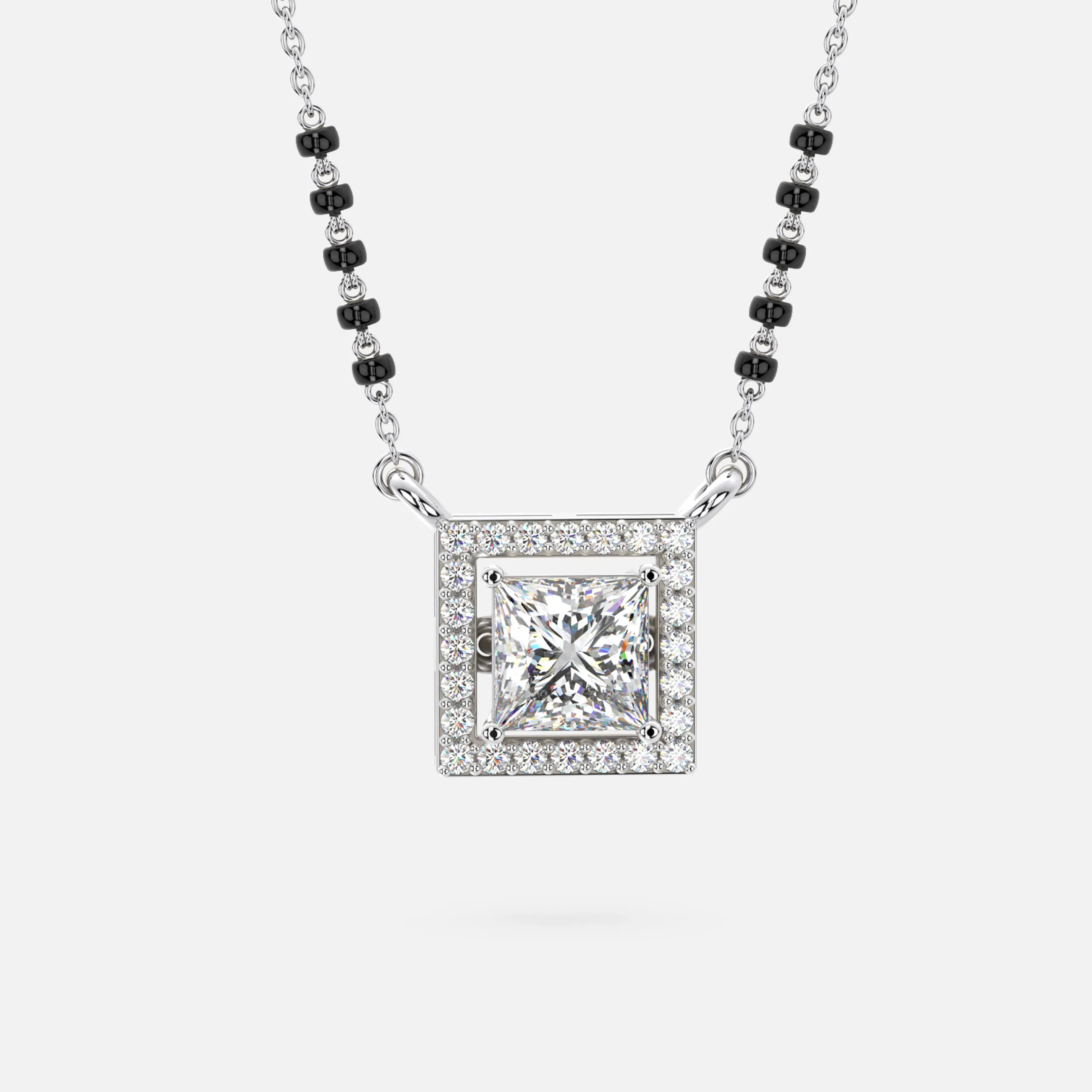 Geometric Diamond Mangalsutra
