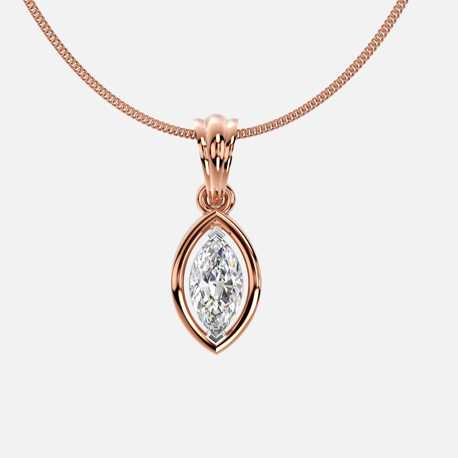 Marquise Elegance Diamond Pendant