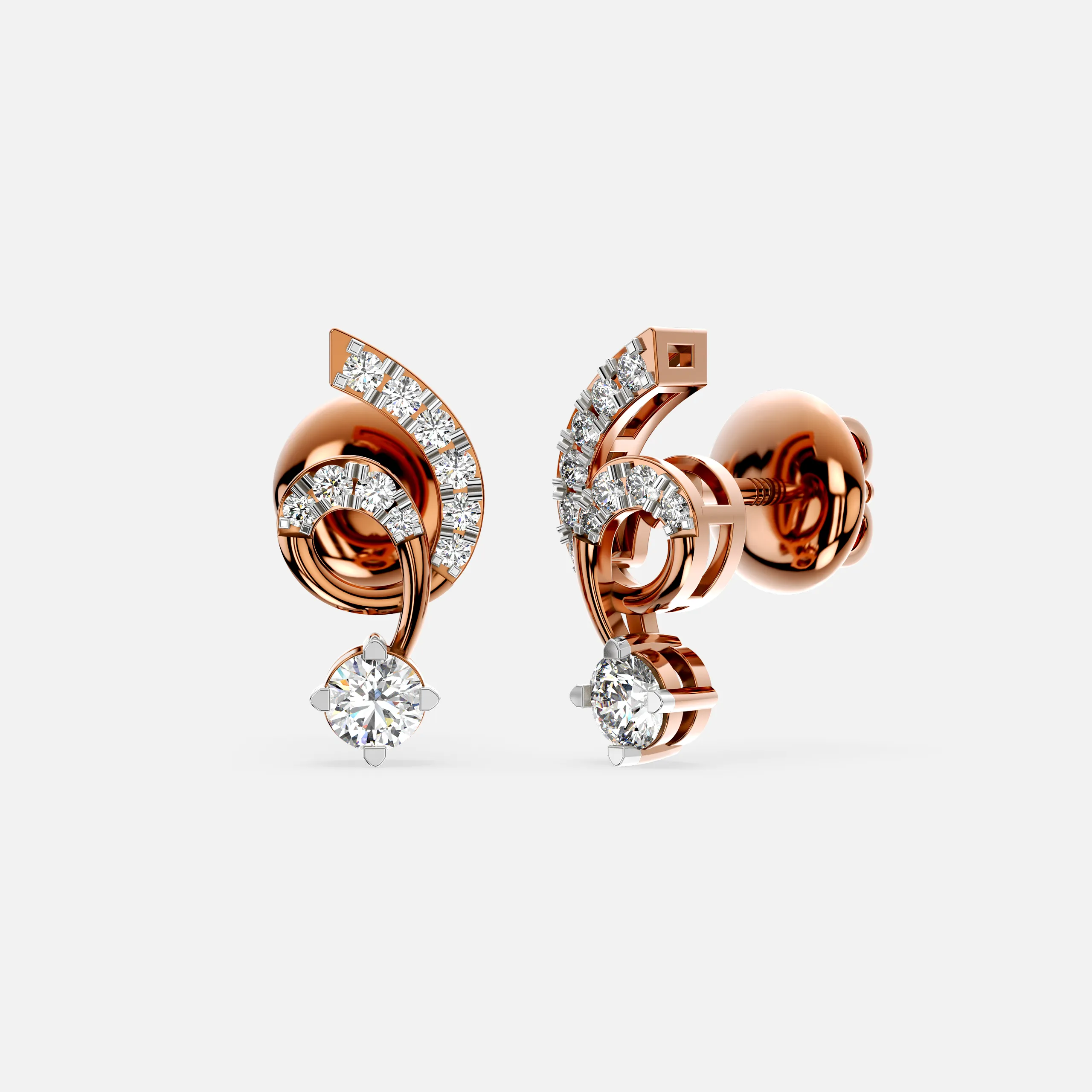 Celeste Curve Diamond Earrings