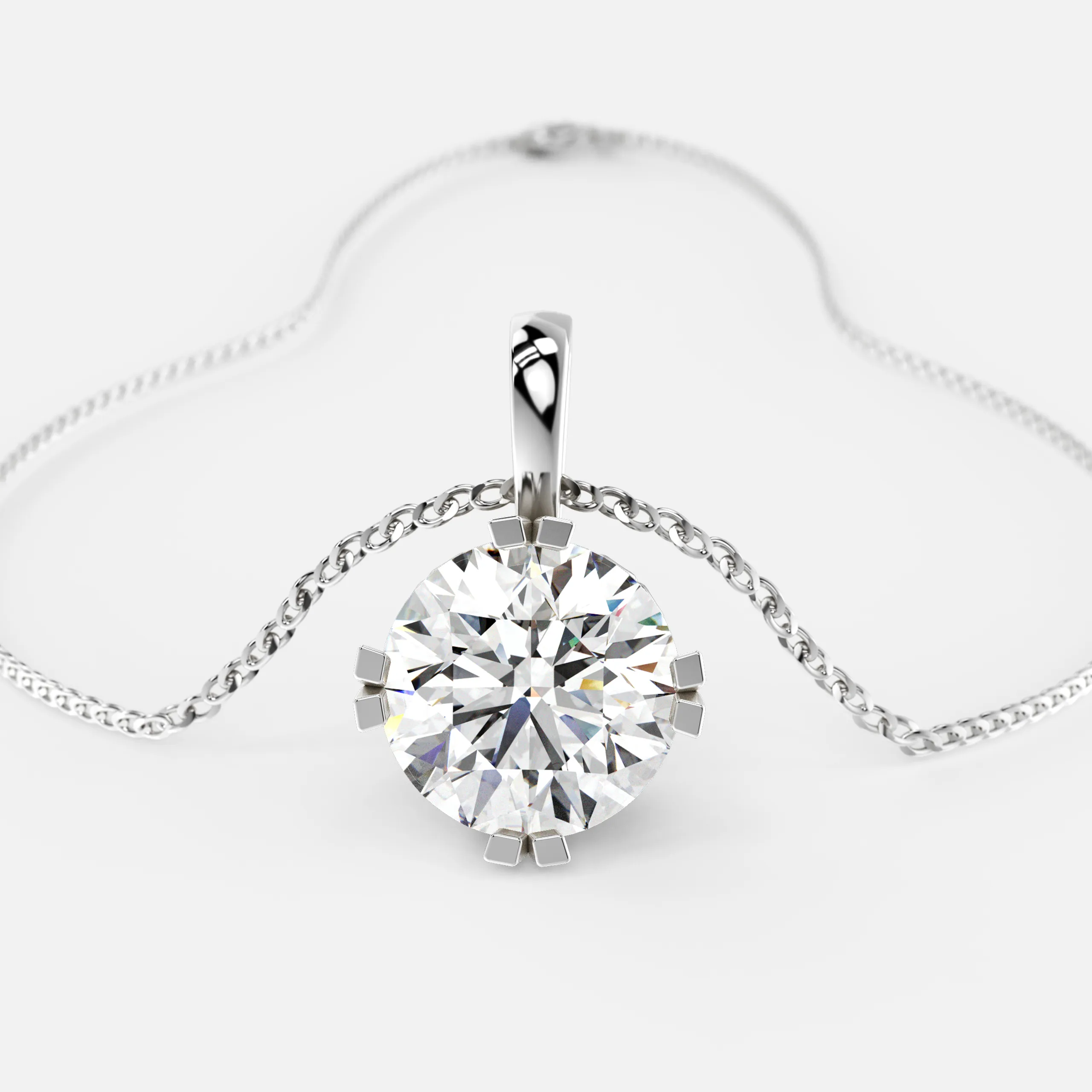 Round Faceted Pendant