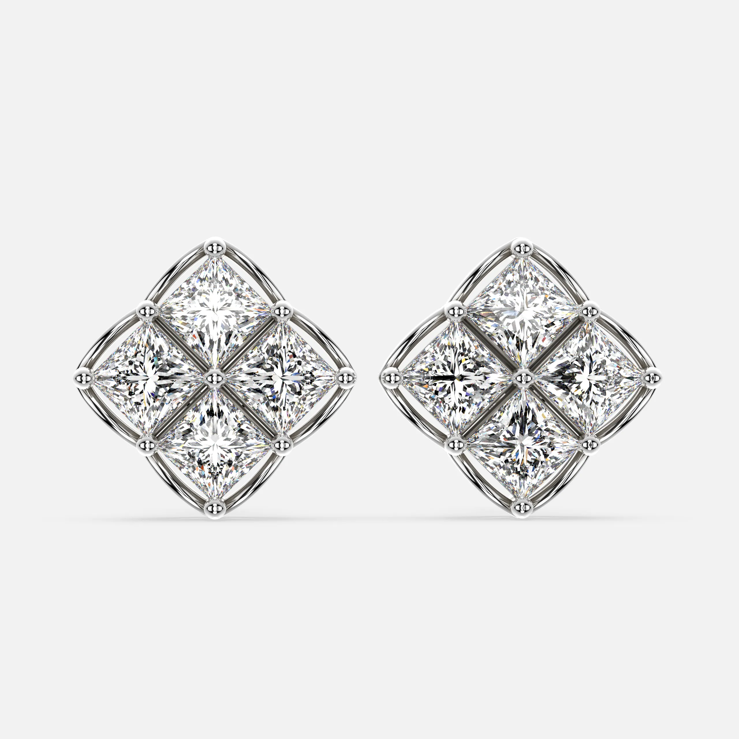 Quadra Prism Diamond Earrings