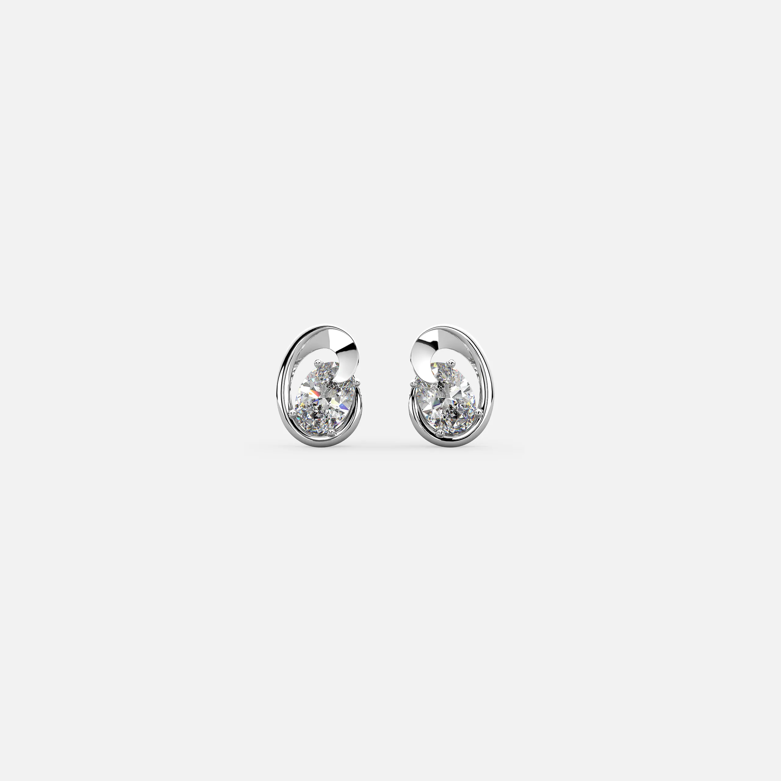 Swirl Diamond Studs