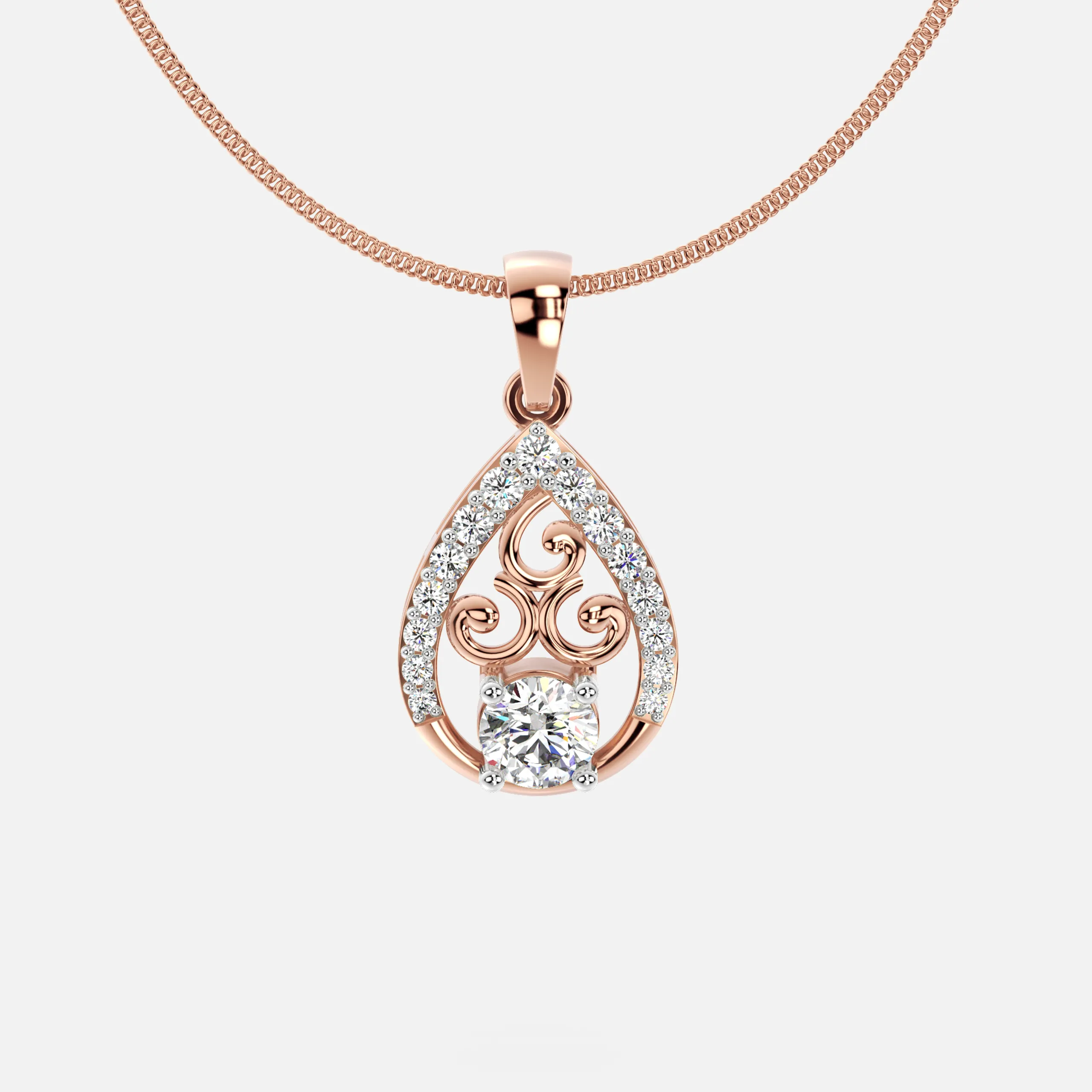 Teardrop Diamond Pendant