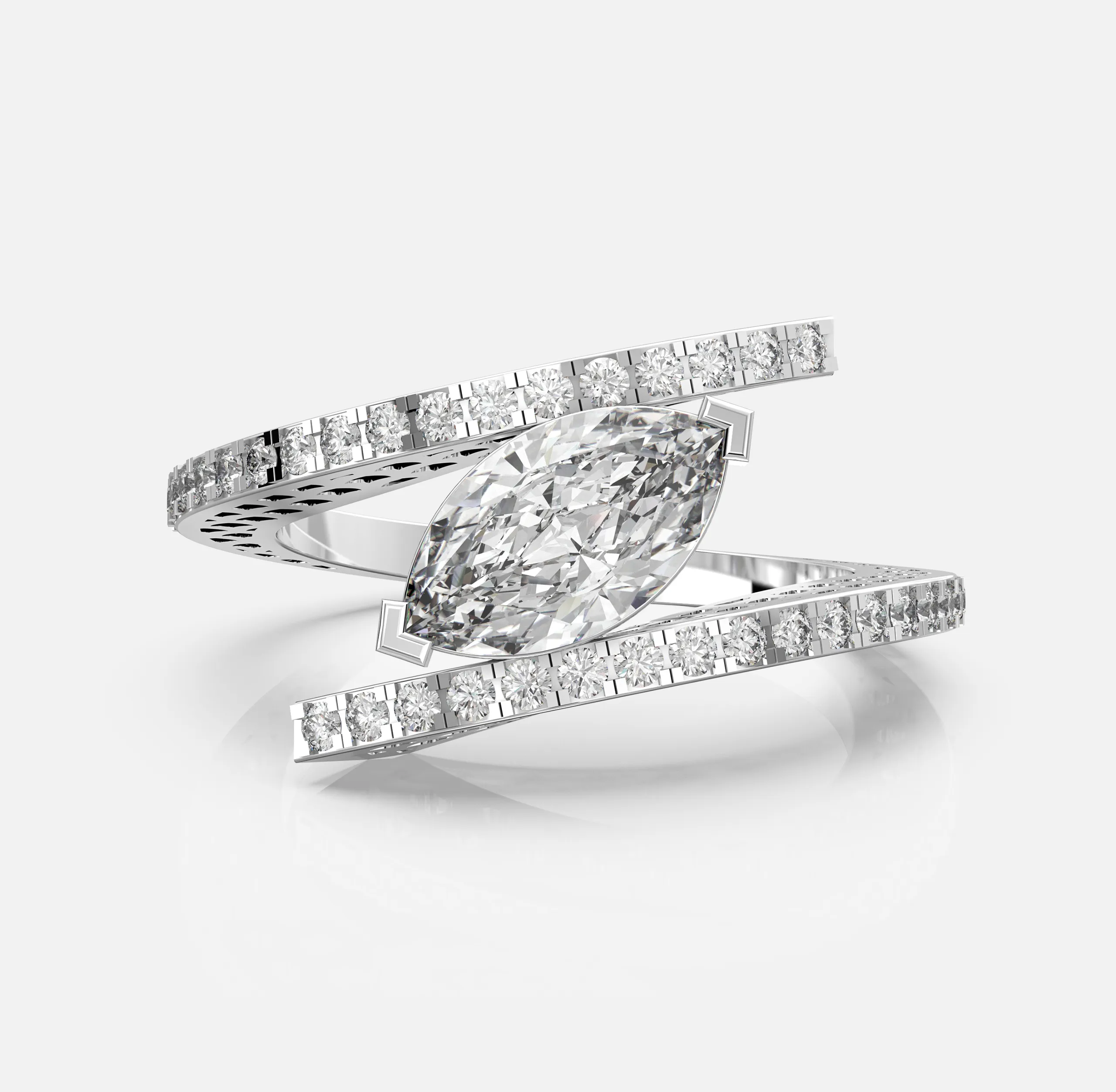 Marquise Wrap Diamond Ring