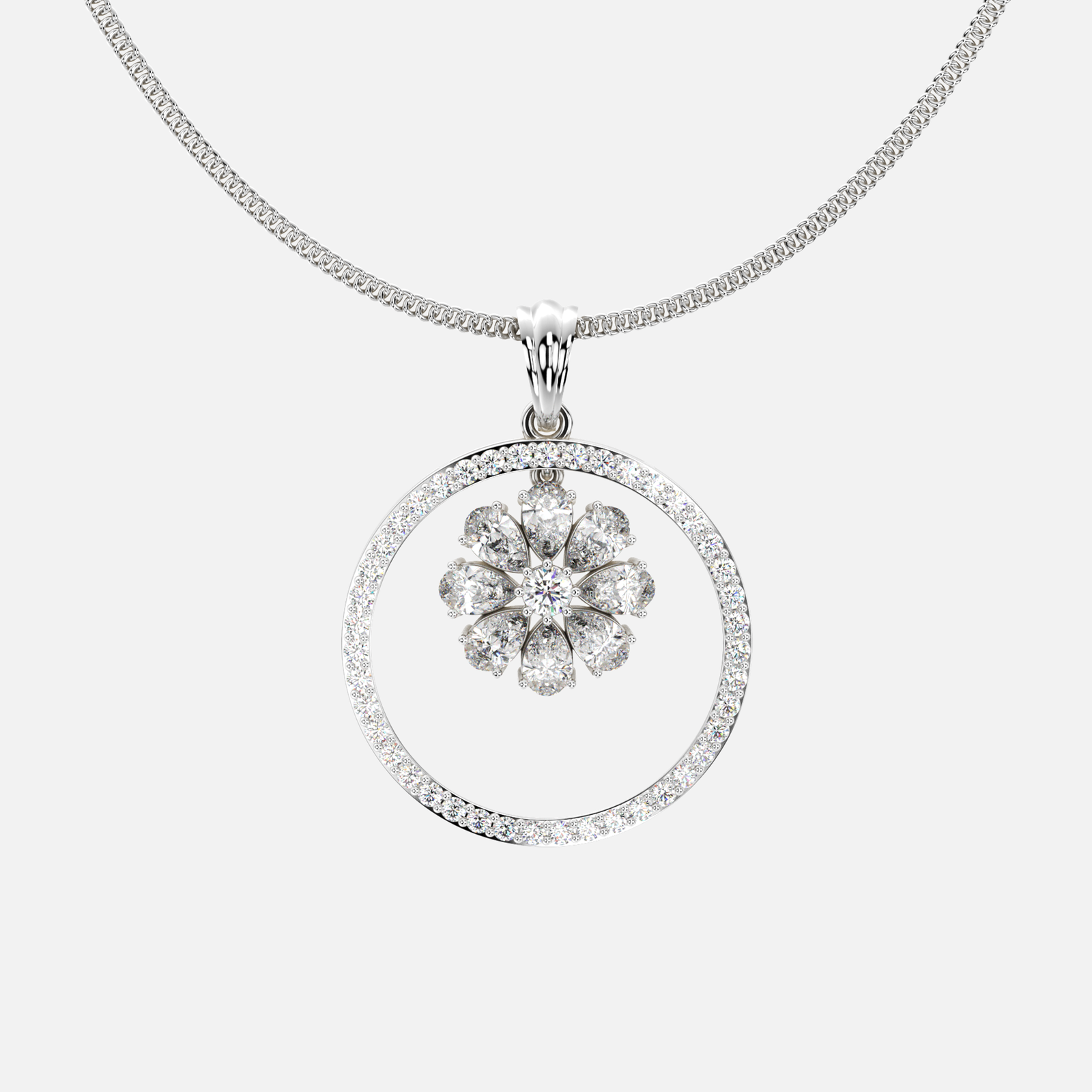 Florence Circle Diamond Pendant