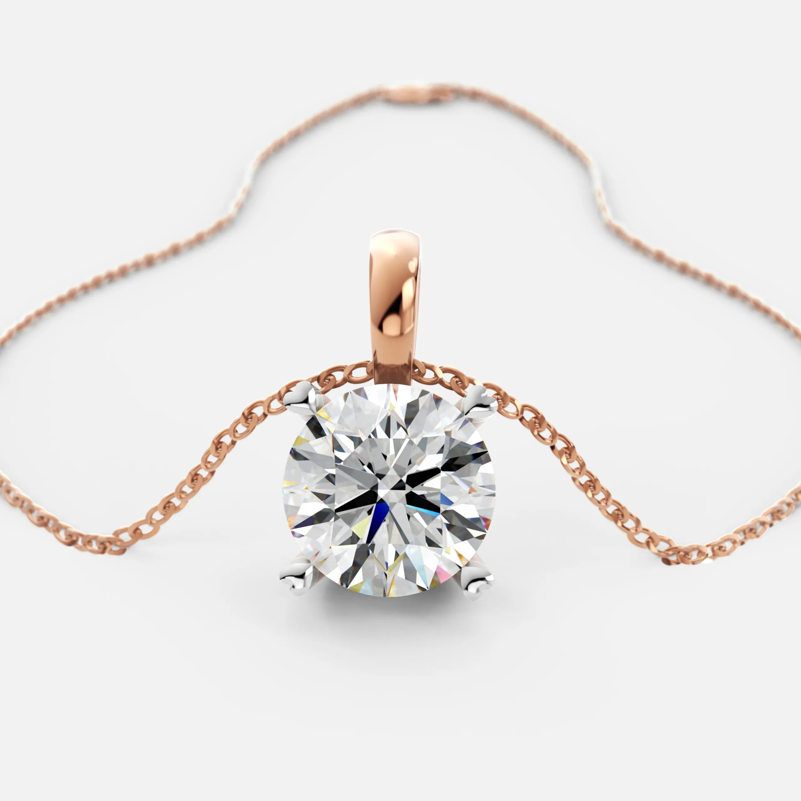 Four-Prong Diamond Pendant