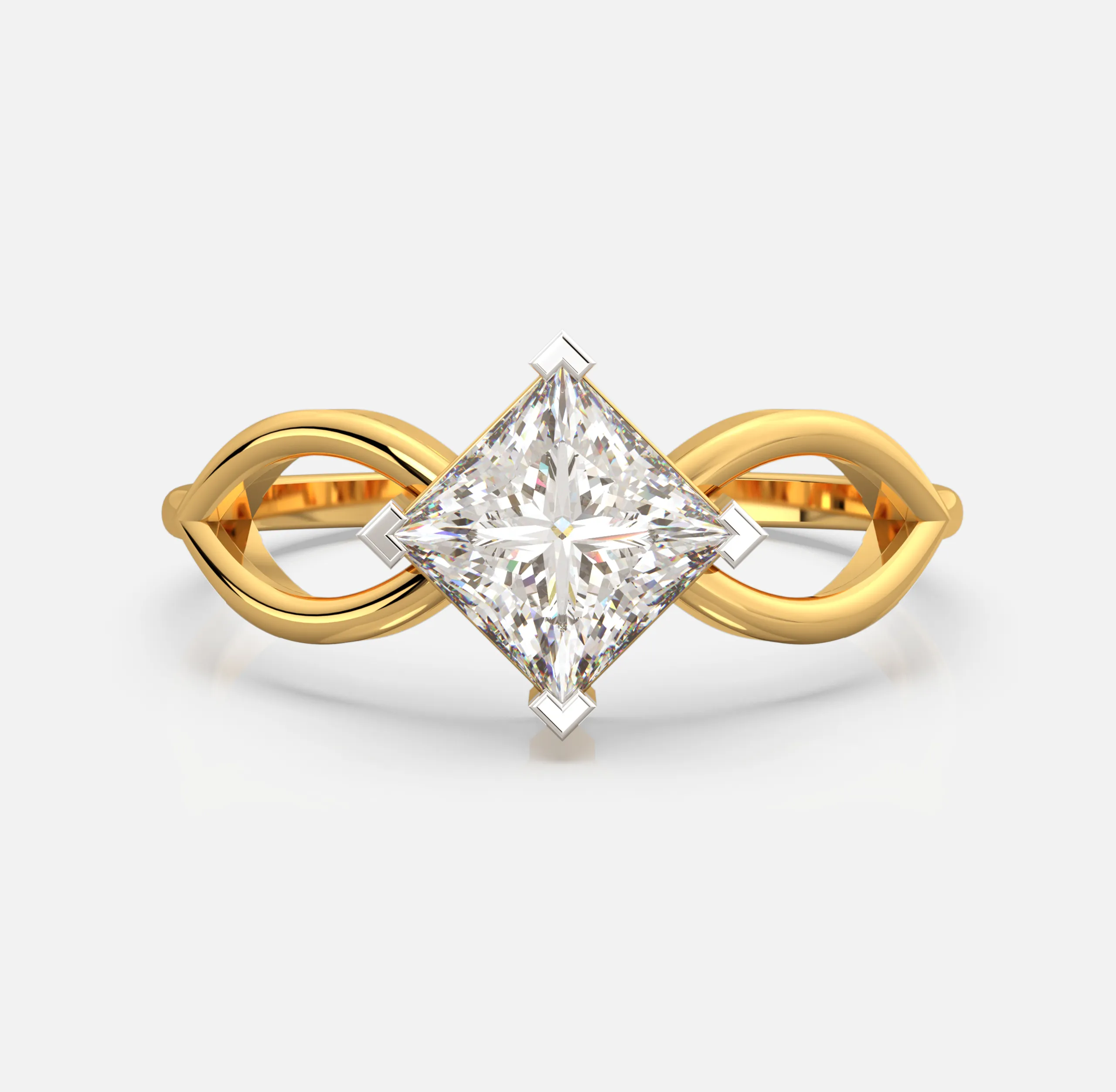 Infinity Solitaire Diamond Ring