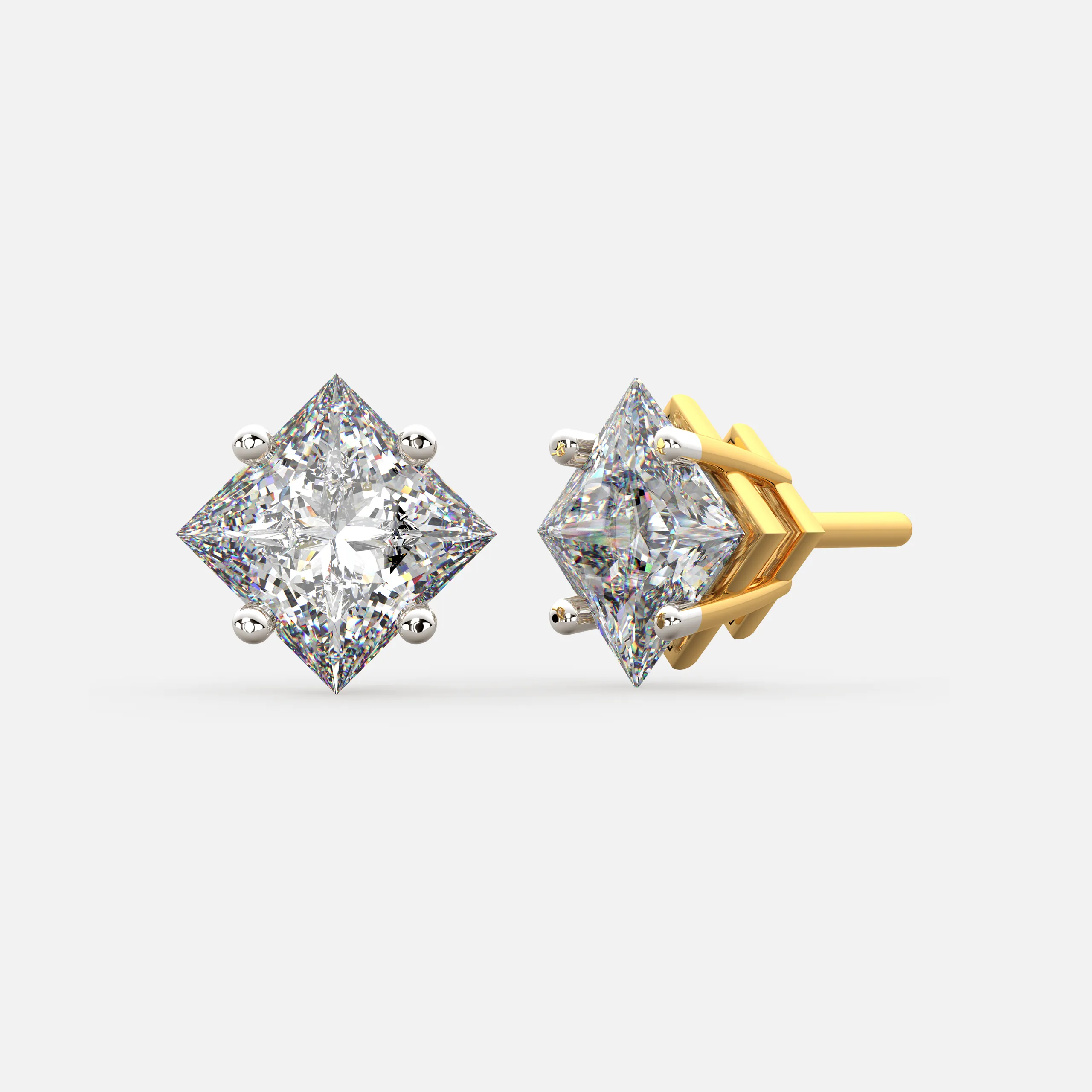 Classic Princess Solitaire Studs
