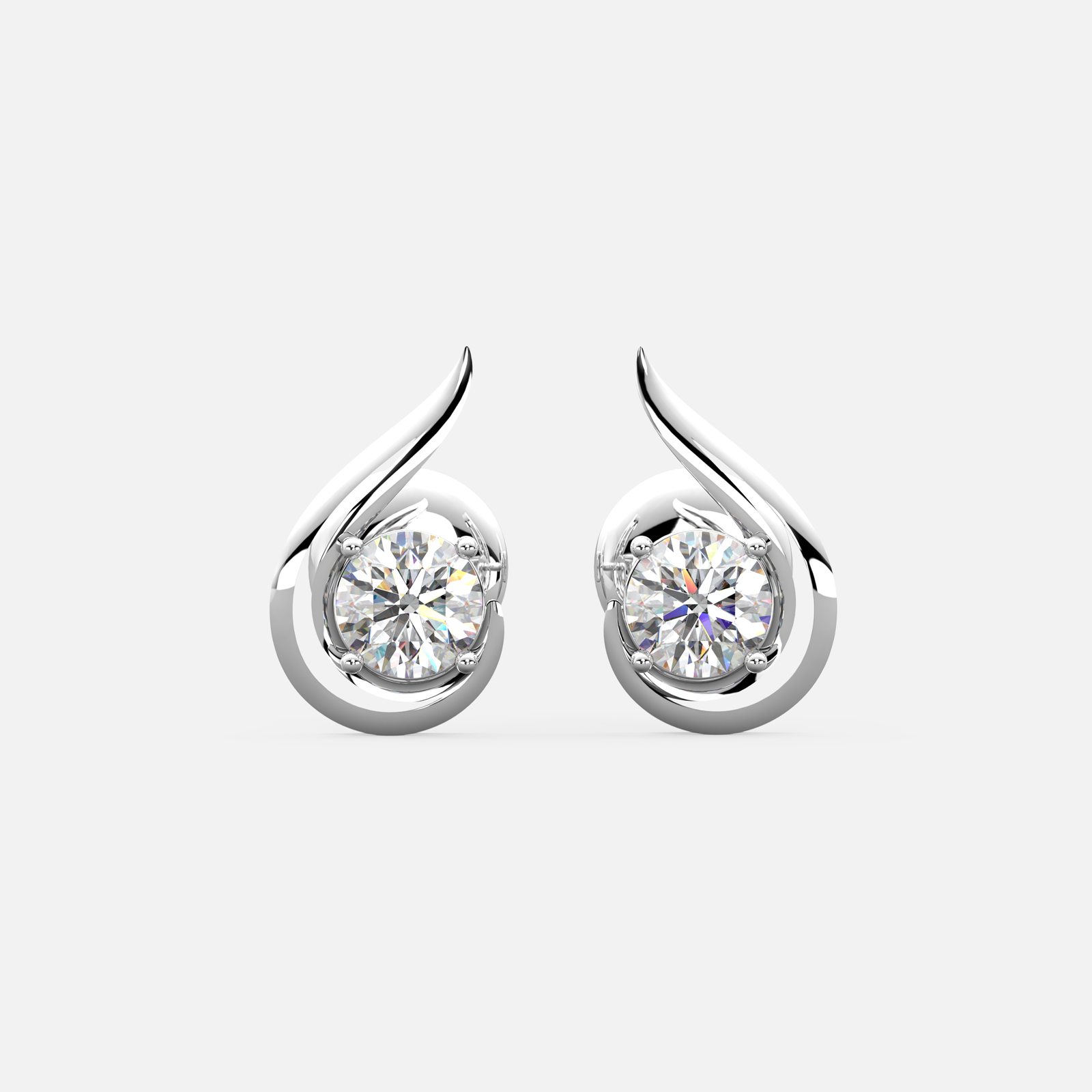 Aura Sweep Diamond Earrings