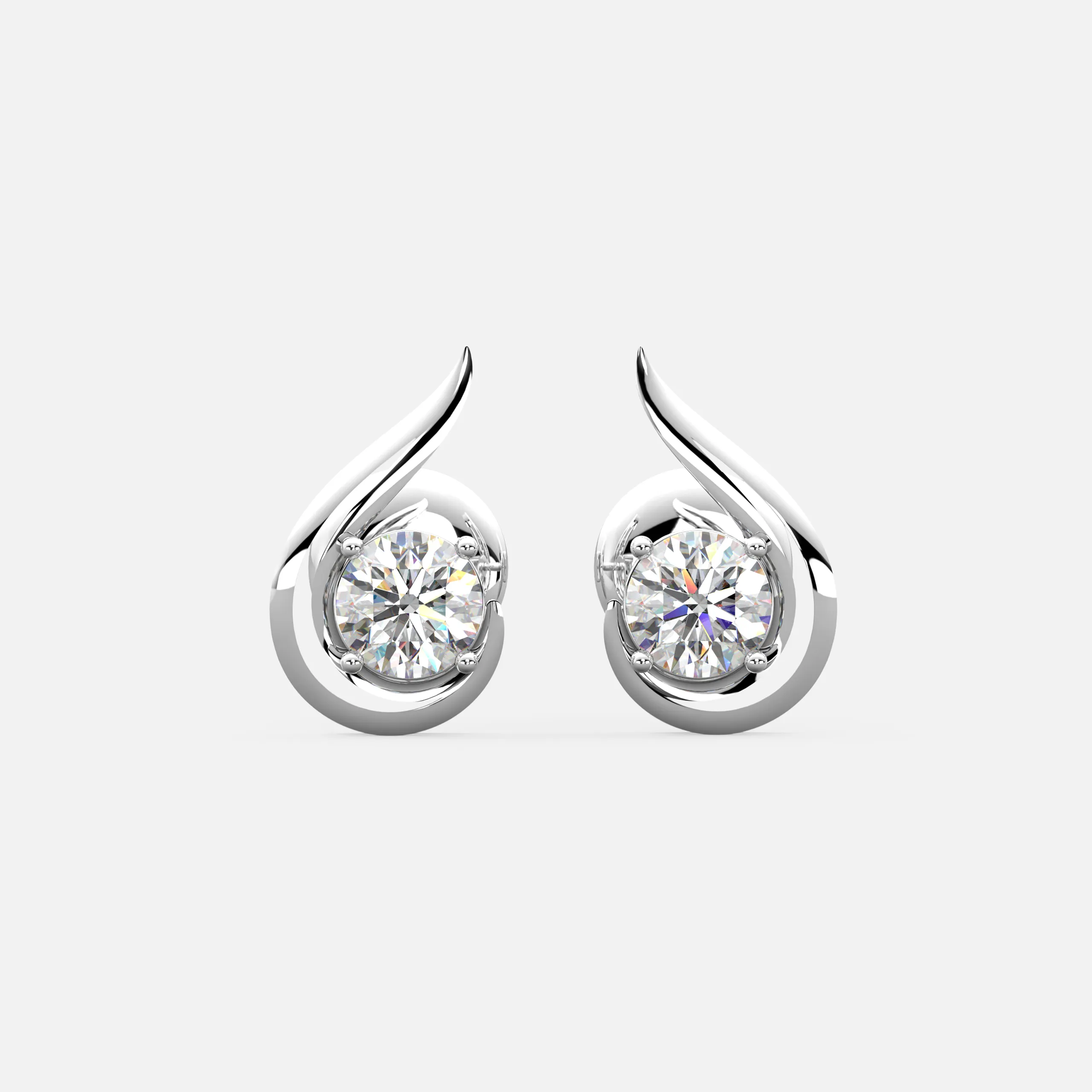Aura Sweep Diamond Earrings