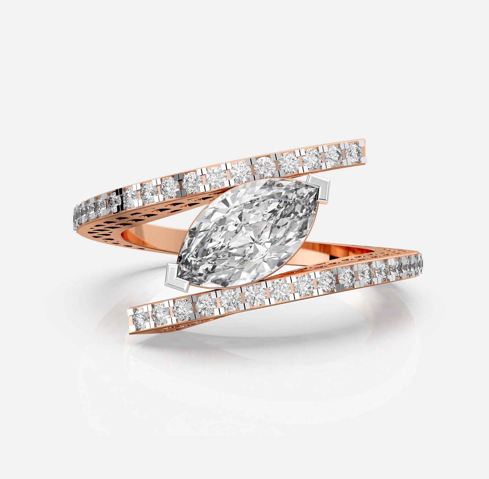 Marquise Wrap Diamond Ring
