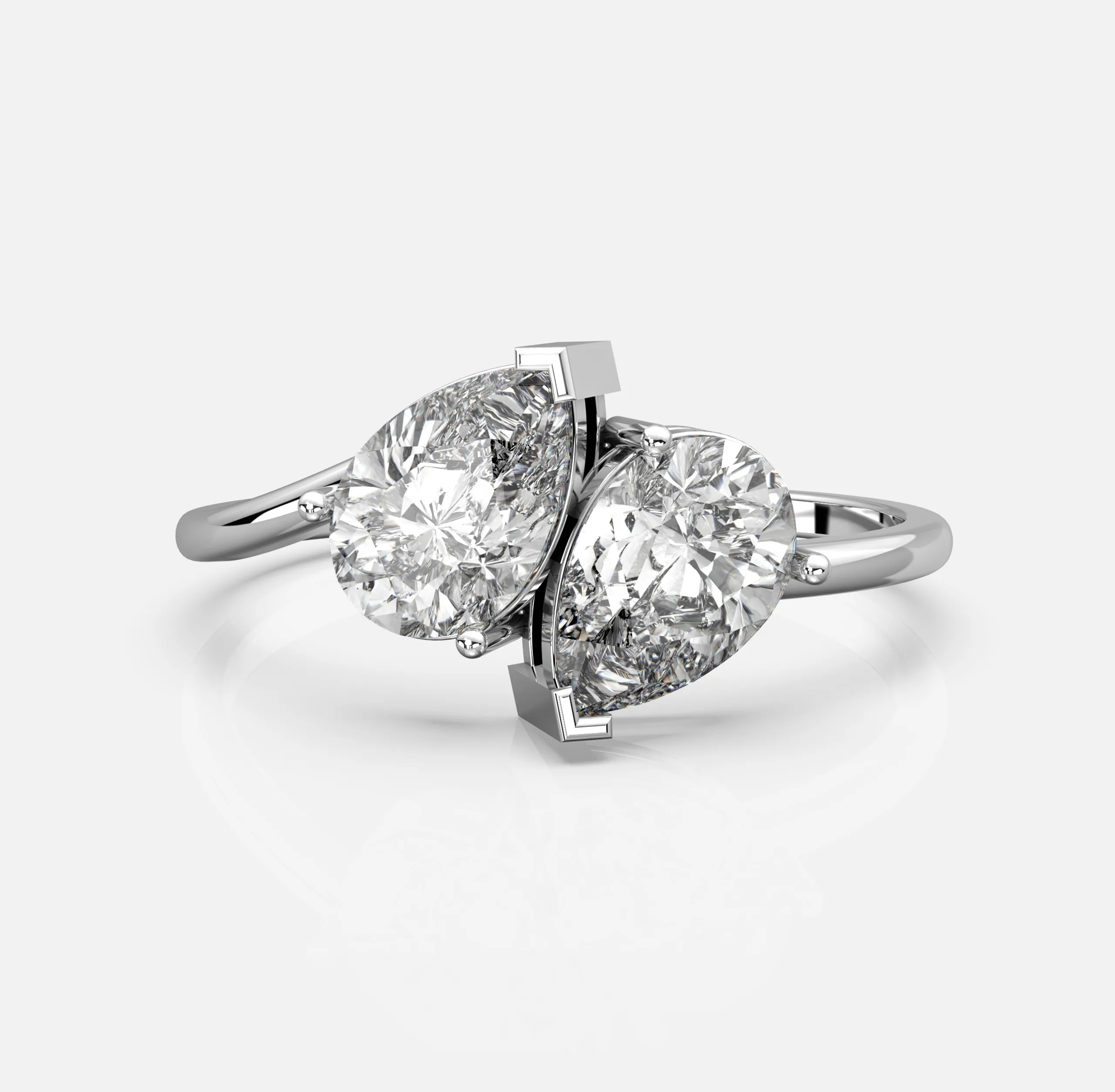 Twin Embrace Diamond Ring