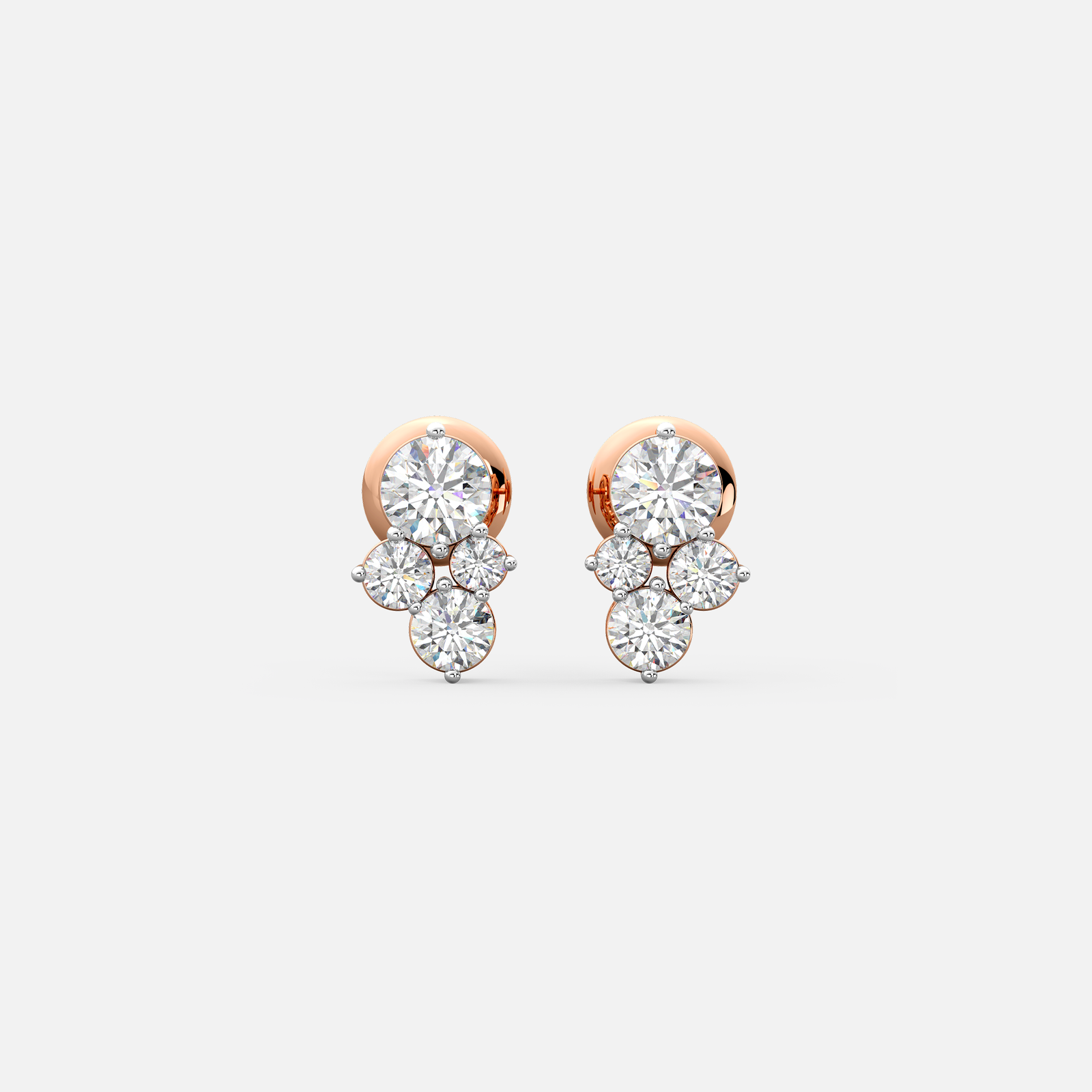 Petal Crest Diamond Earrings