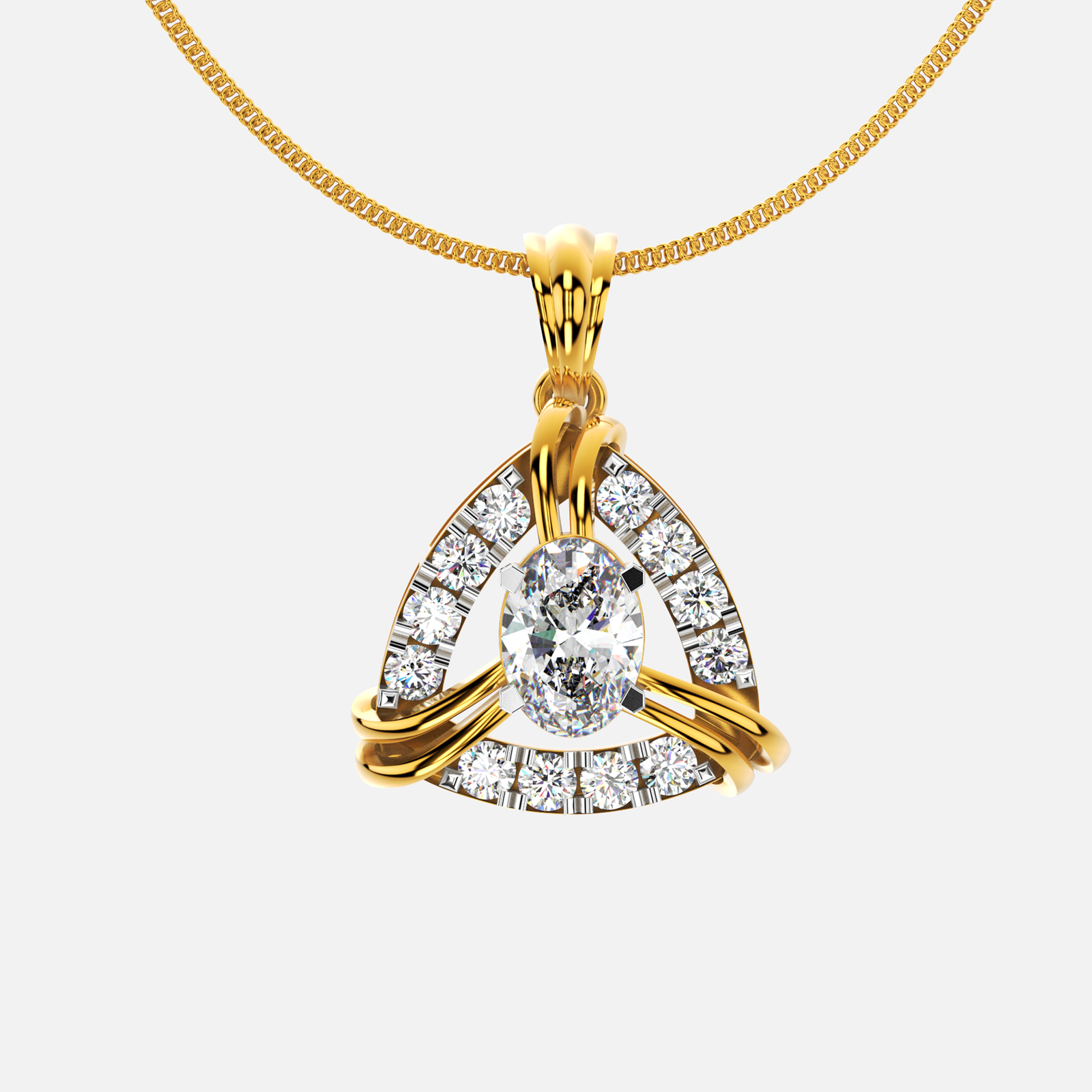 Trinity Gleam Diamond Pendant