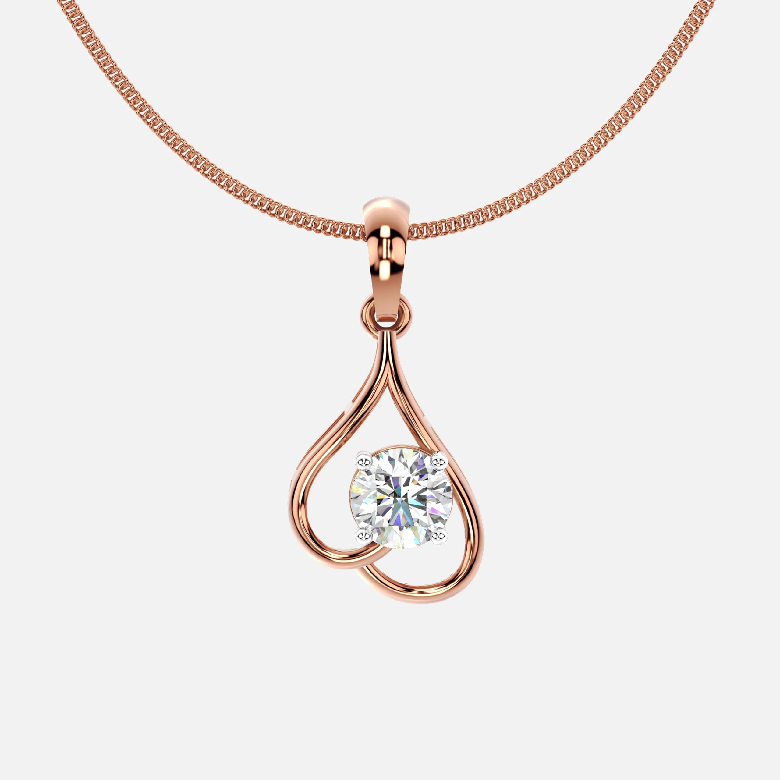 Luminous Loop Diamond Pendant