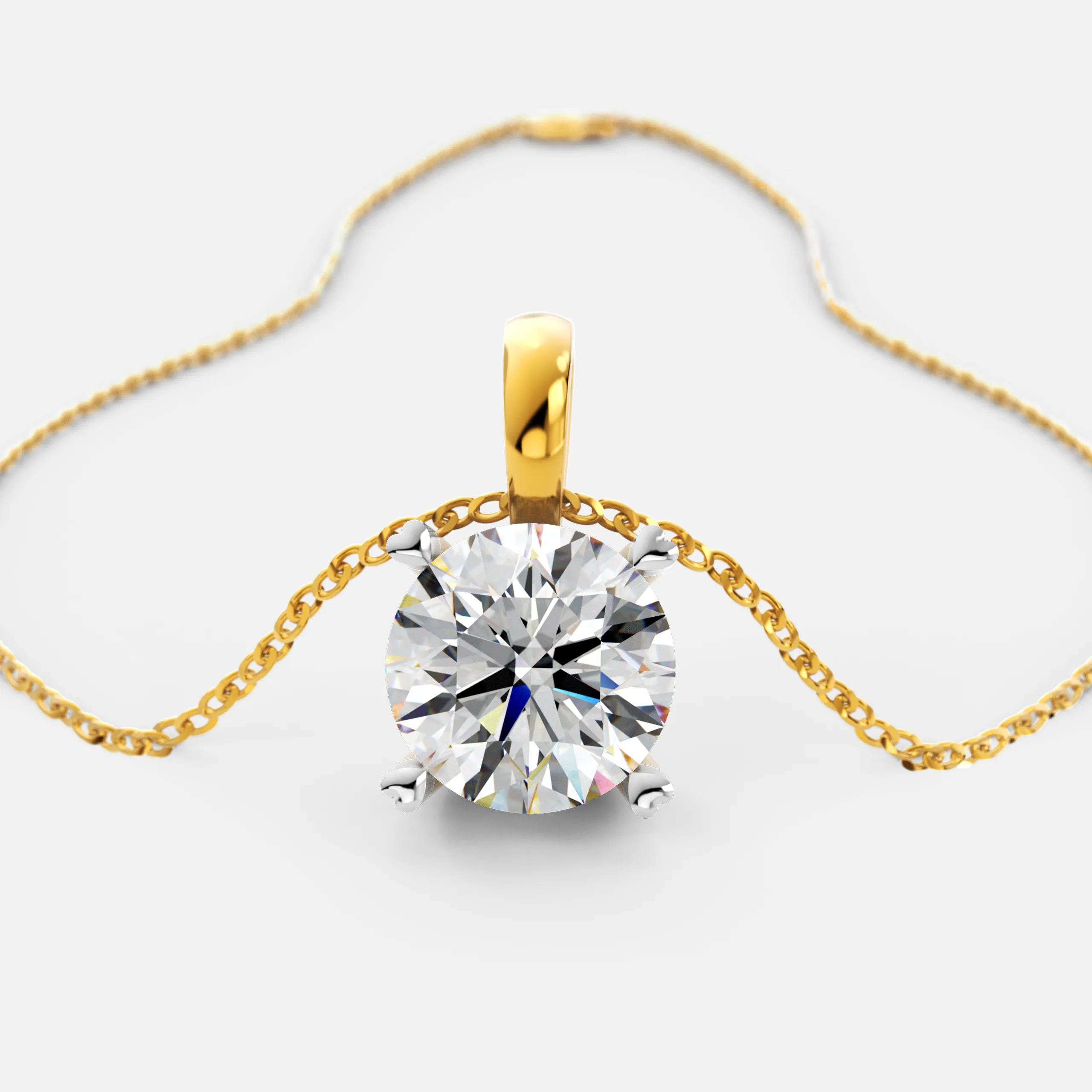 Four-Prong Diamond Pendant