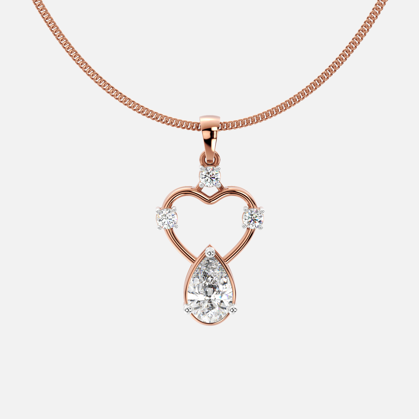 Heartdrop Elegance Diamond Pendant