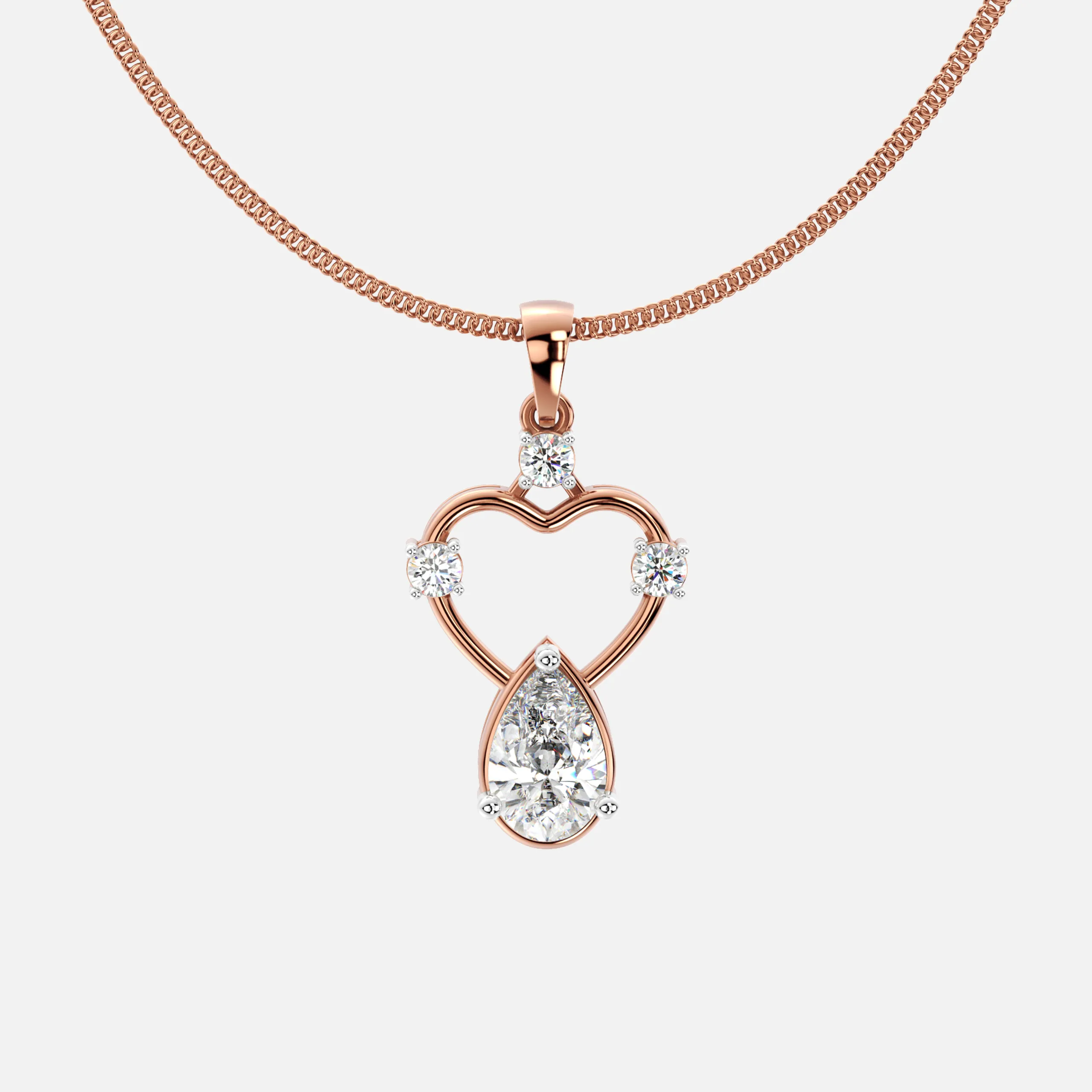 Heartdrop Elegance Diamond Pendant