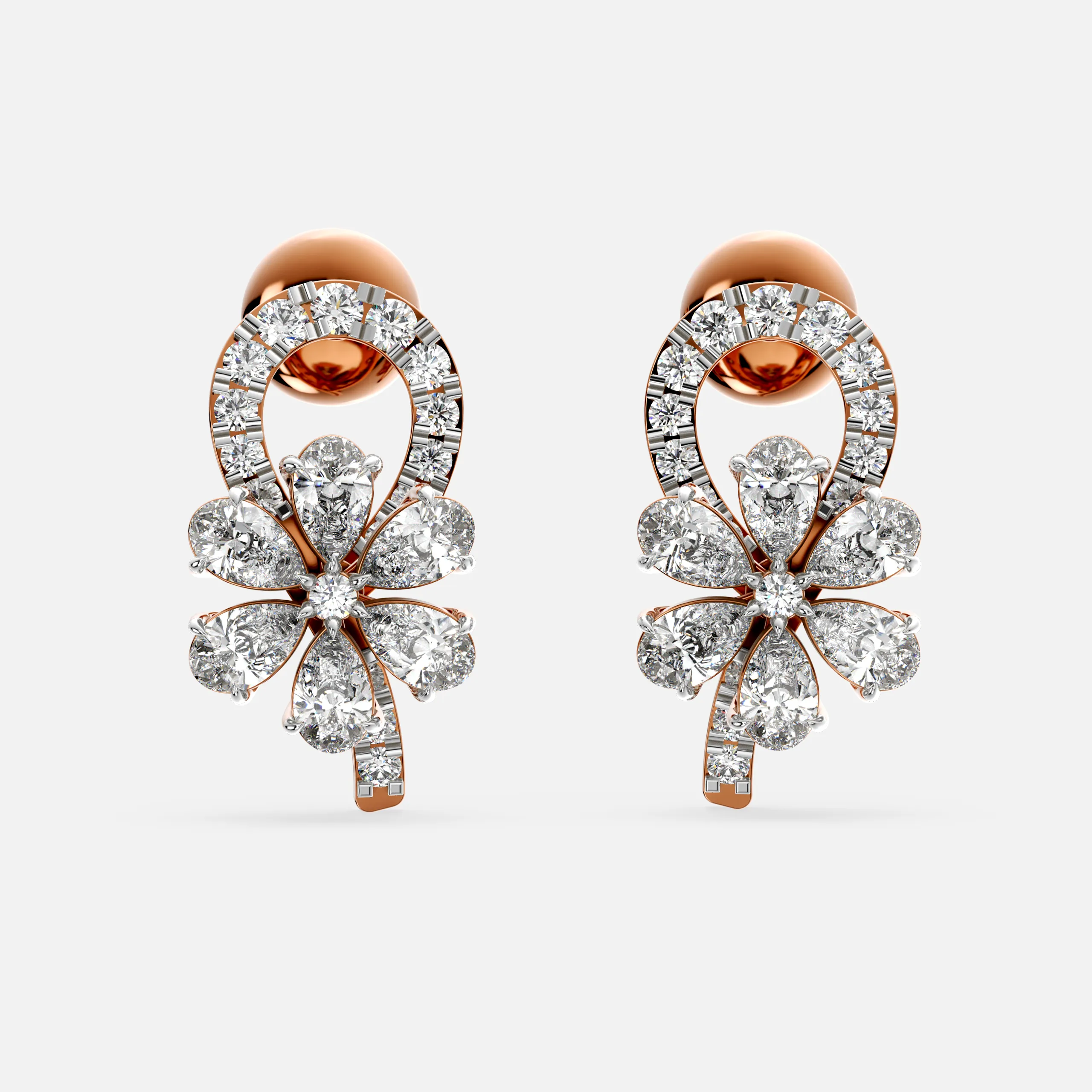Flora Loop Diamond Earrings
