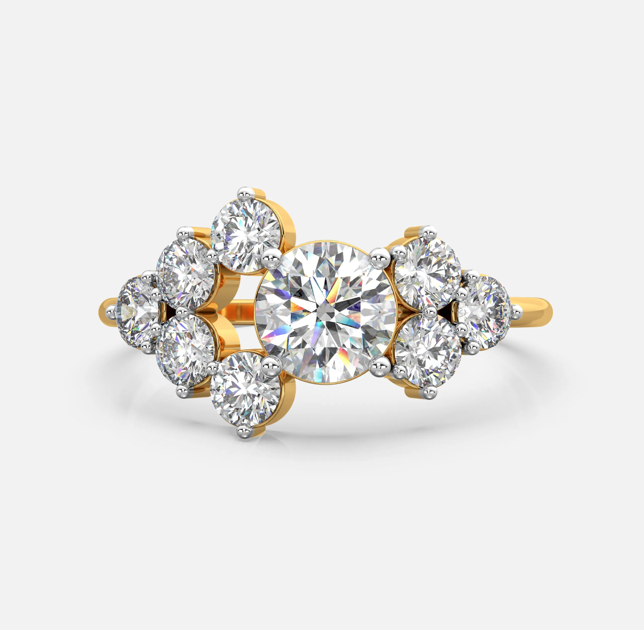 Radiant Cluster Diamond Ring