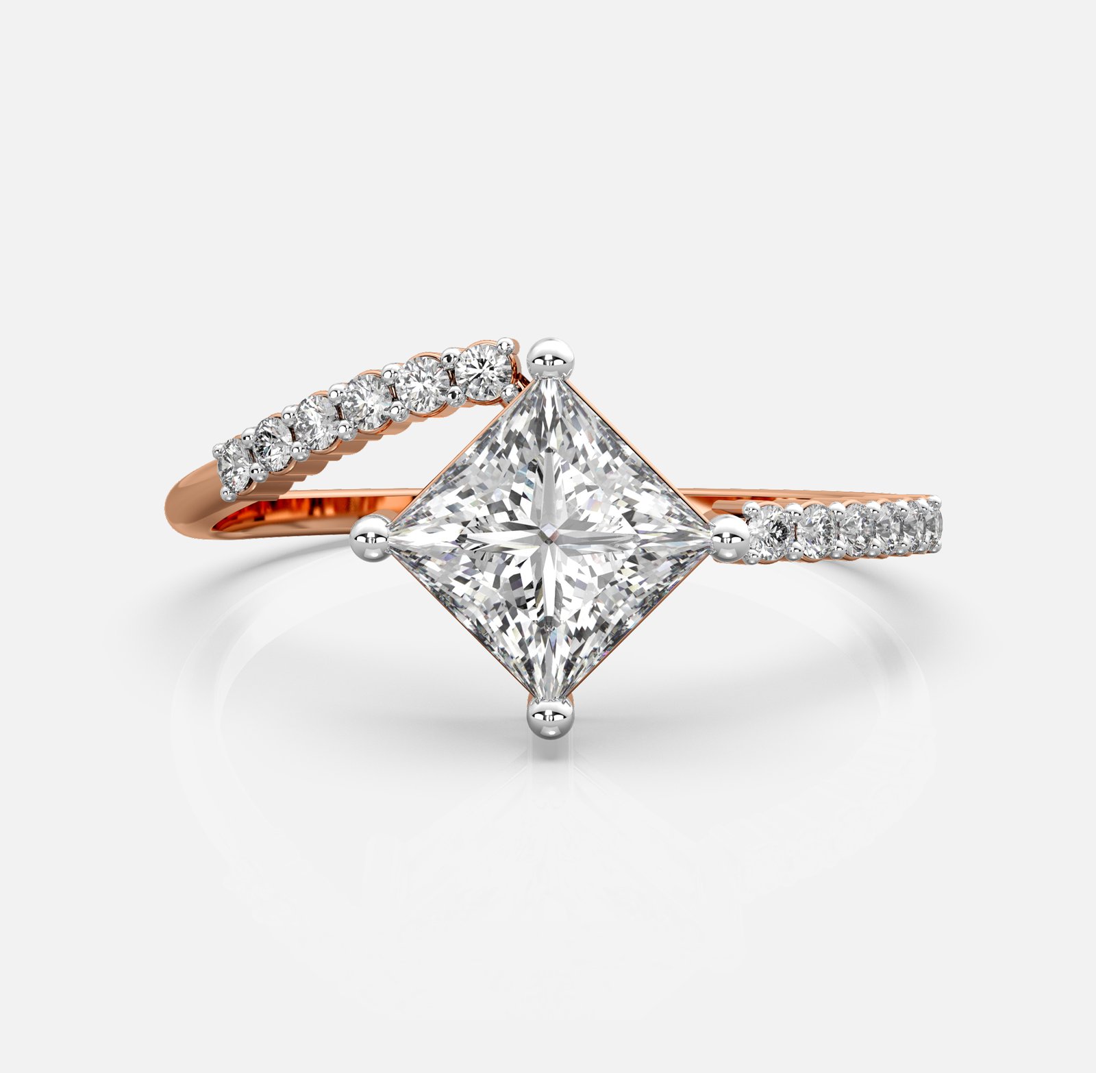 Princess Twist Diamond Ring