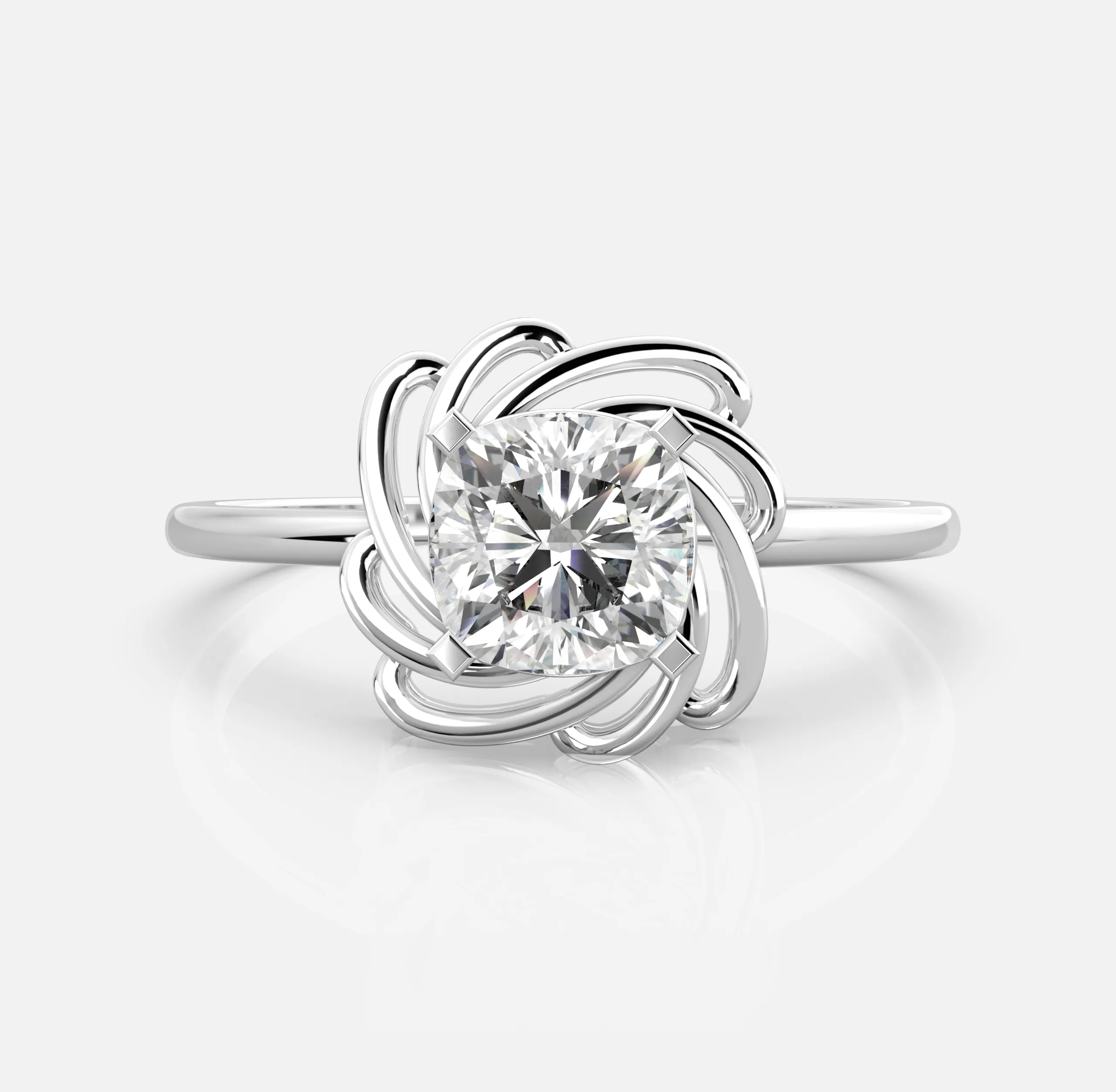 Knot Solitaire Diamond Ring