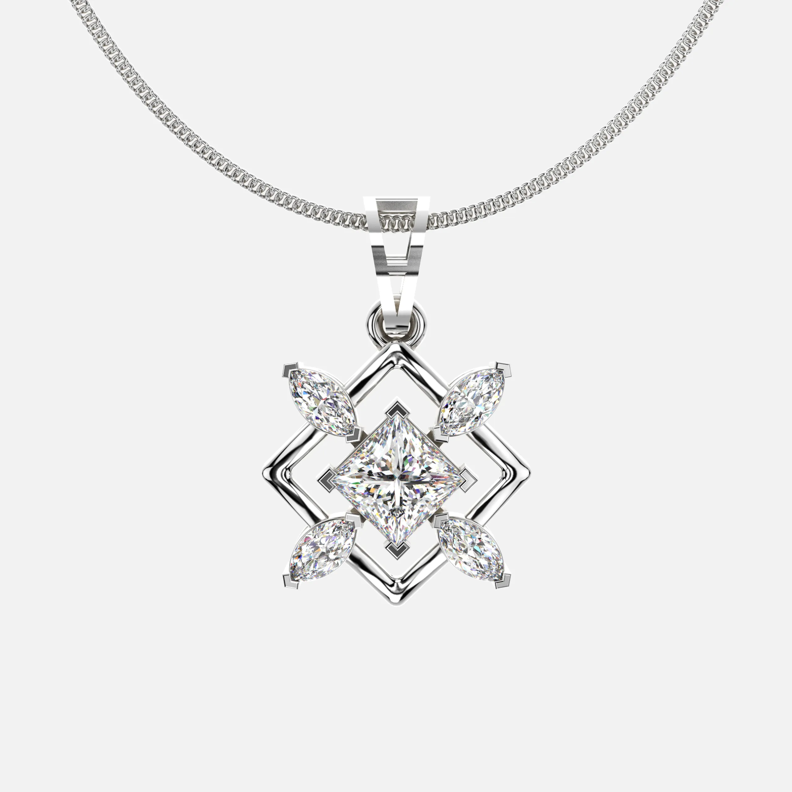 Radiant Marquis Cluster Pendant