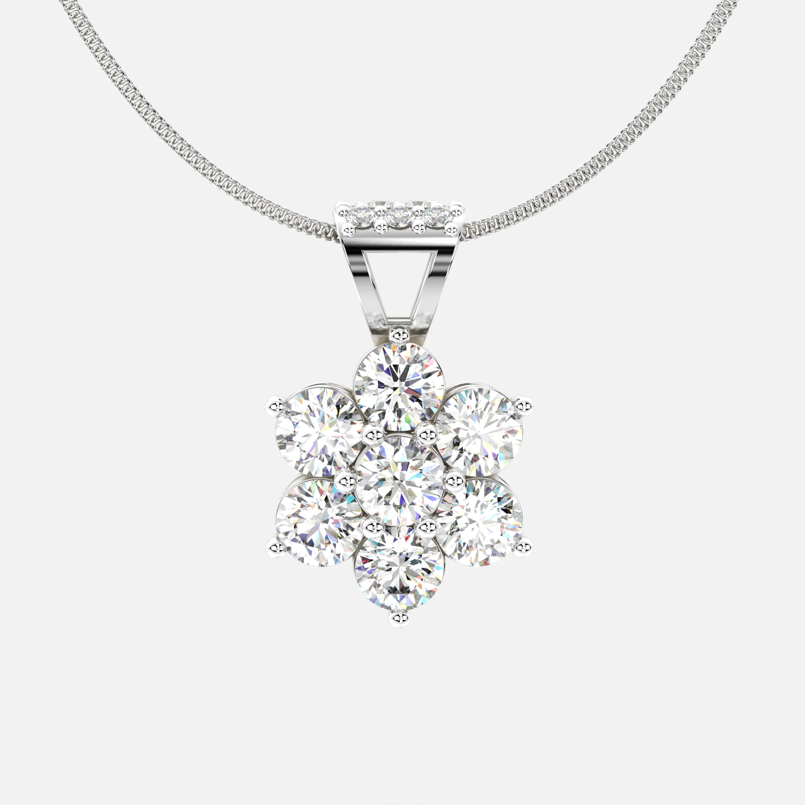 Glisten Diamond Cluster Pendant