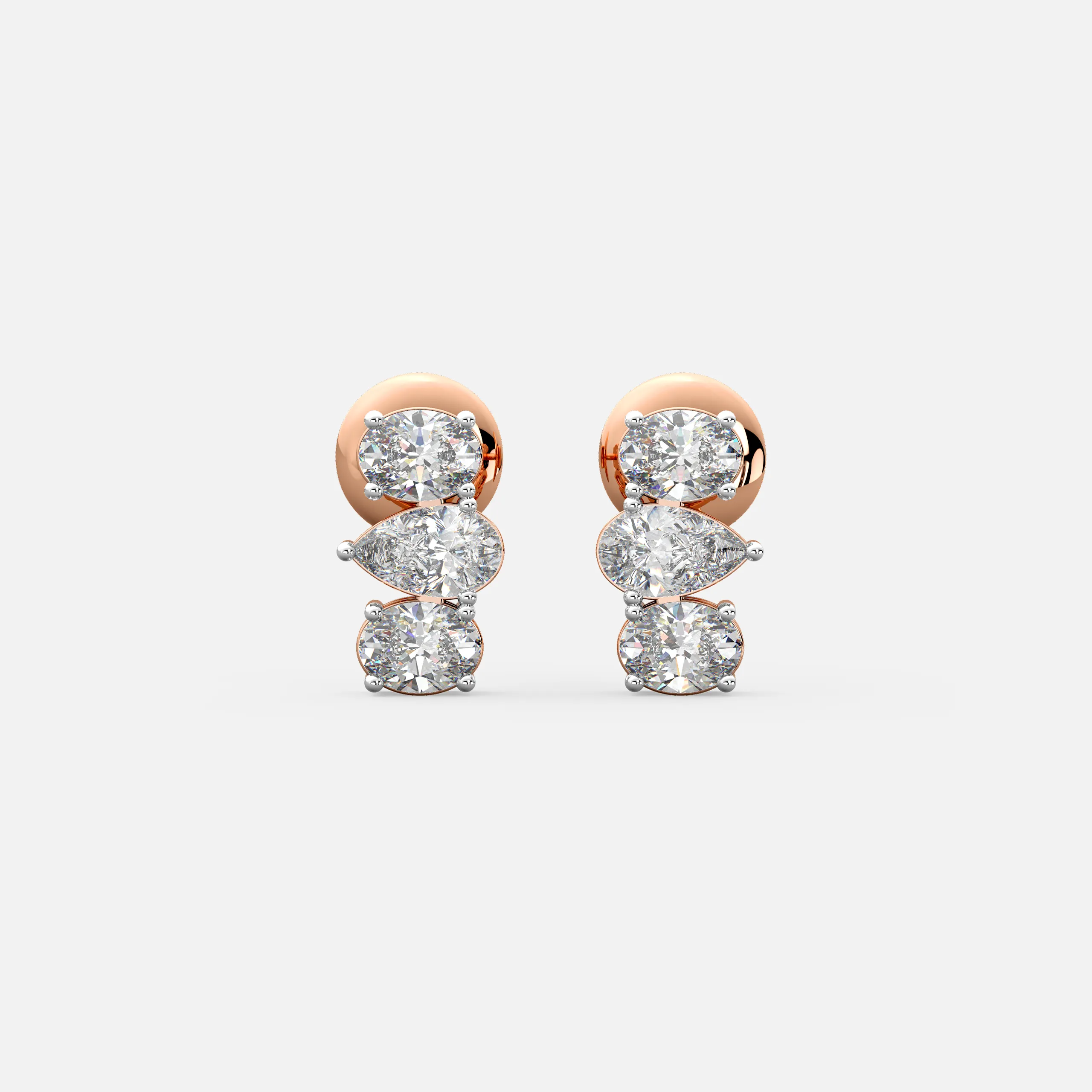 Trio Flow Diamond Earrings