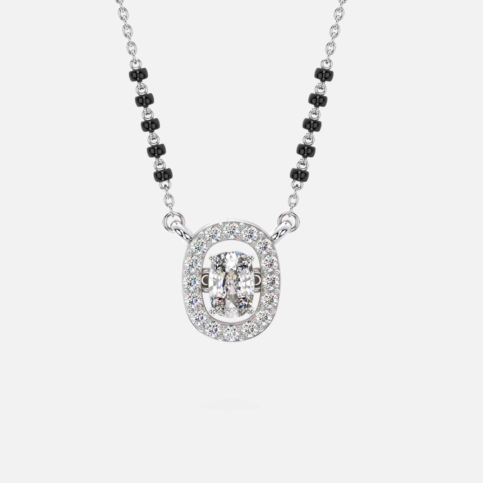 Diamond Halo Mangalsutra