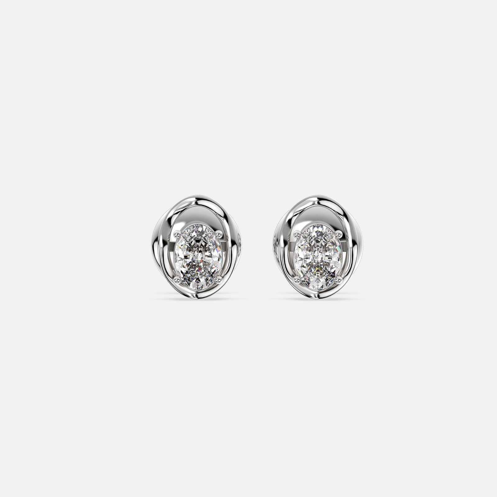 Oval Grace Diamond Earring