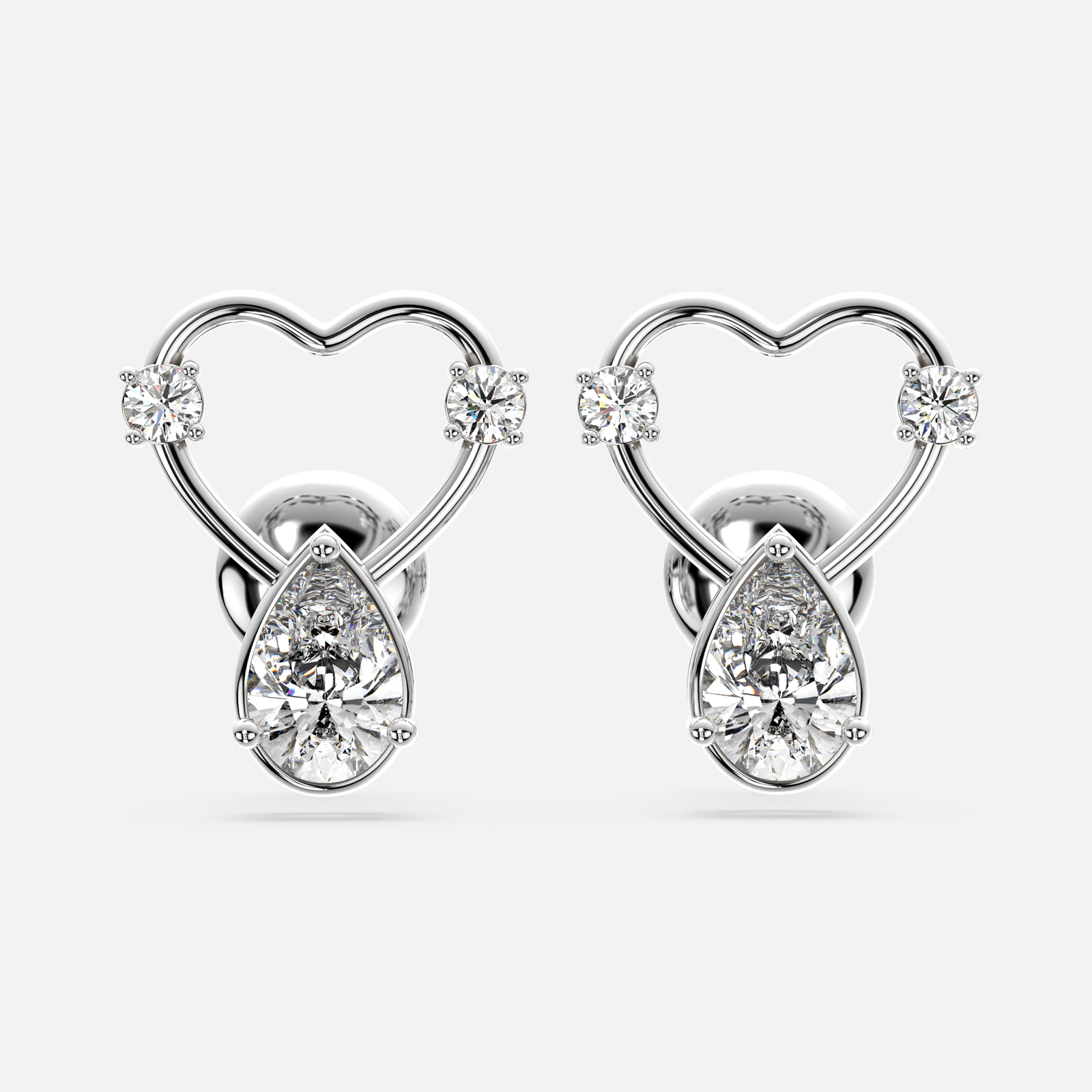 Heartdrop Elegance Diamond Earrings