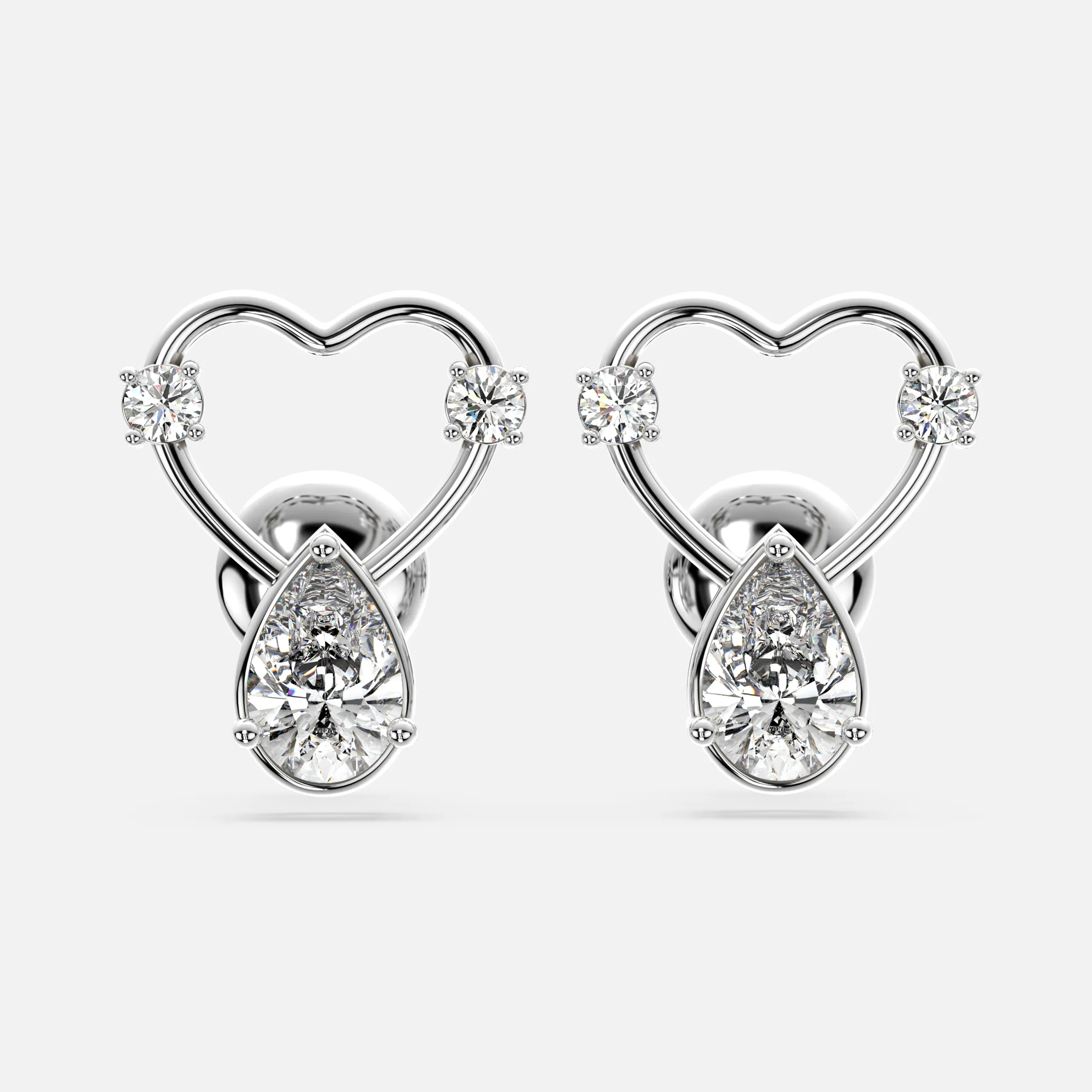 Heartdrop Elegance Diamond Earrings