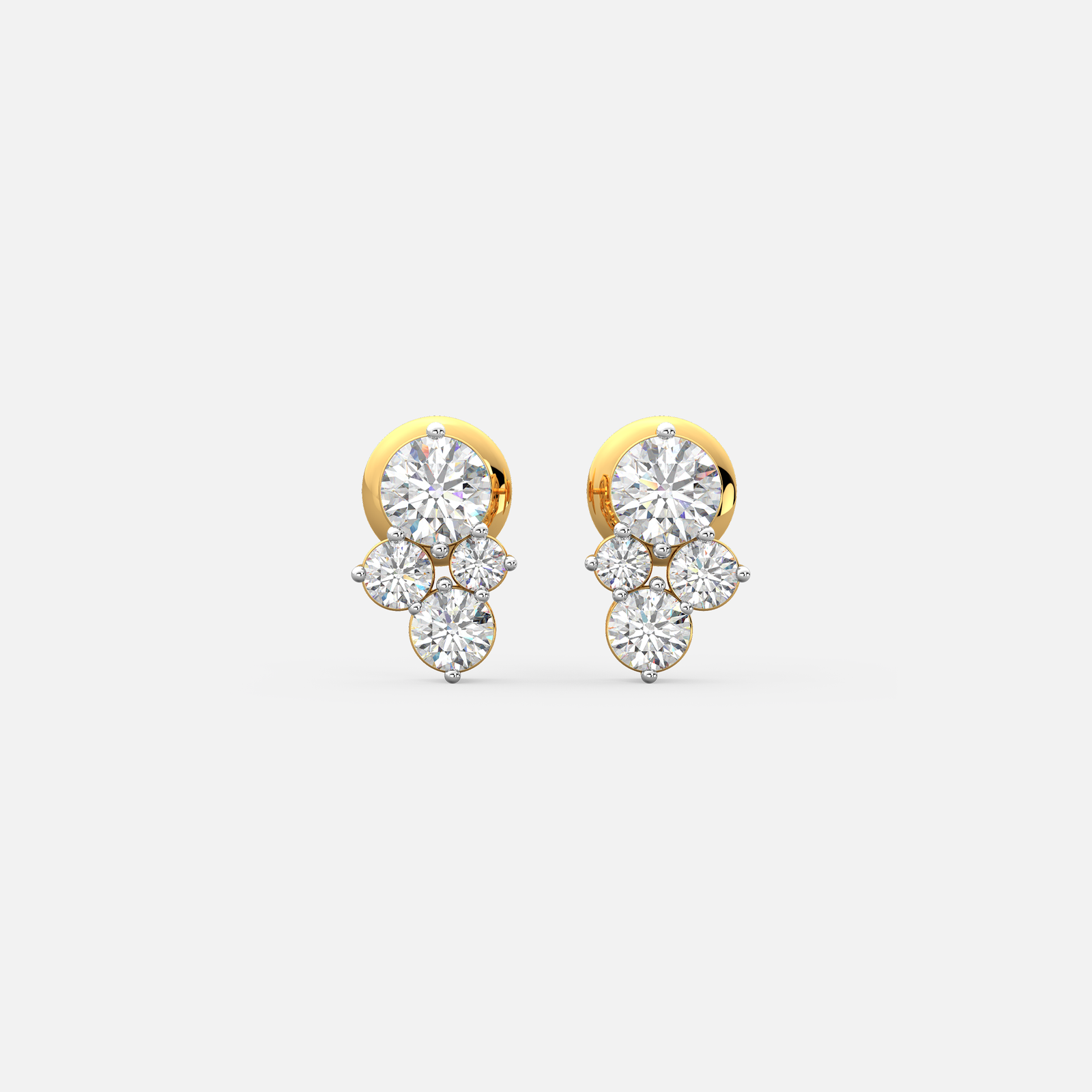 Petal Crest Diamond Earrings
