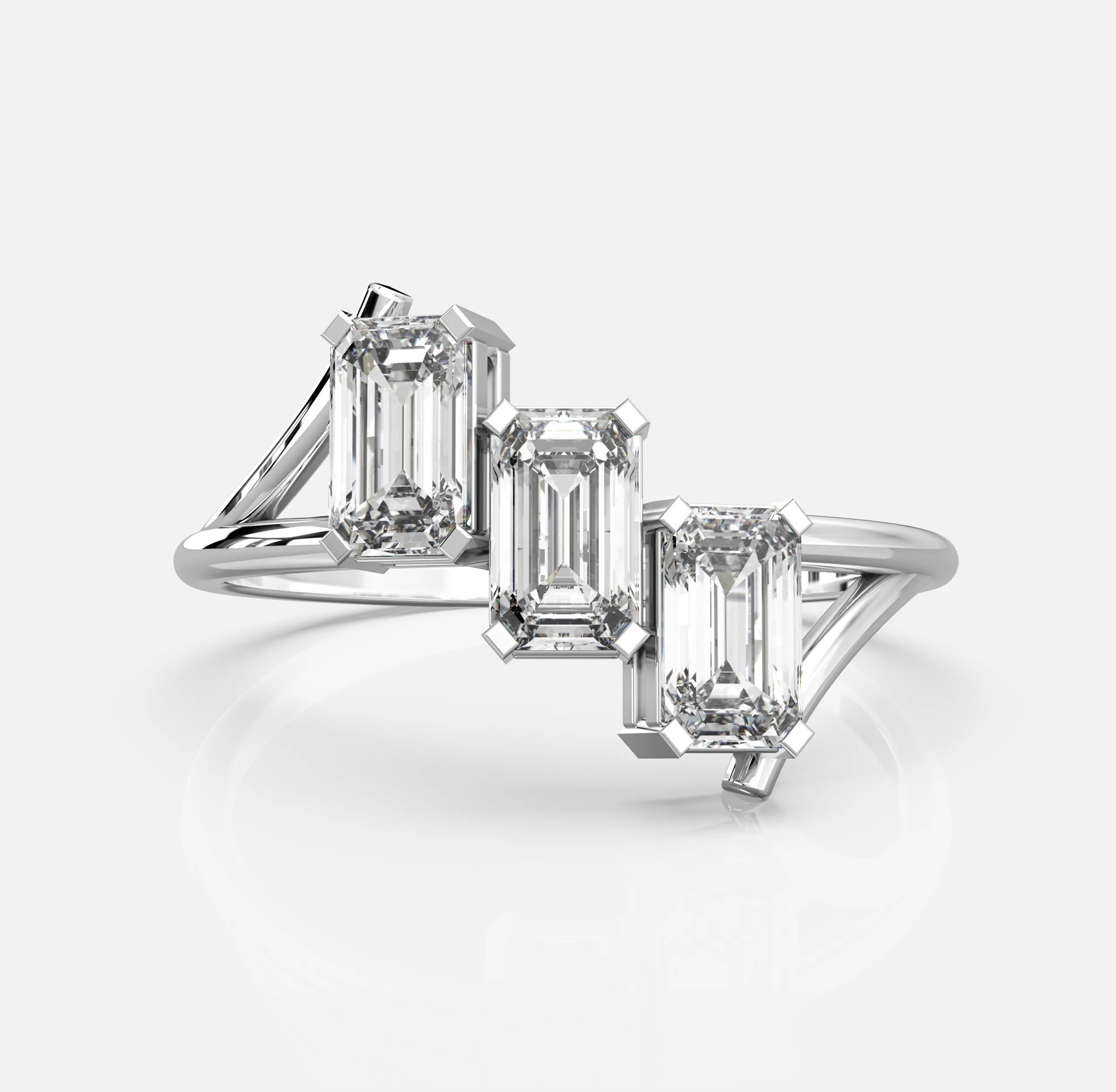 Emerald Triple Grace Ring