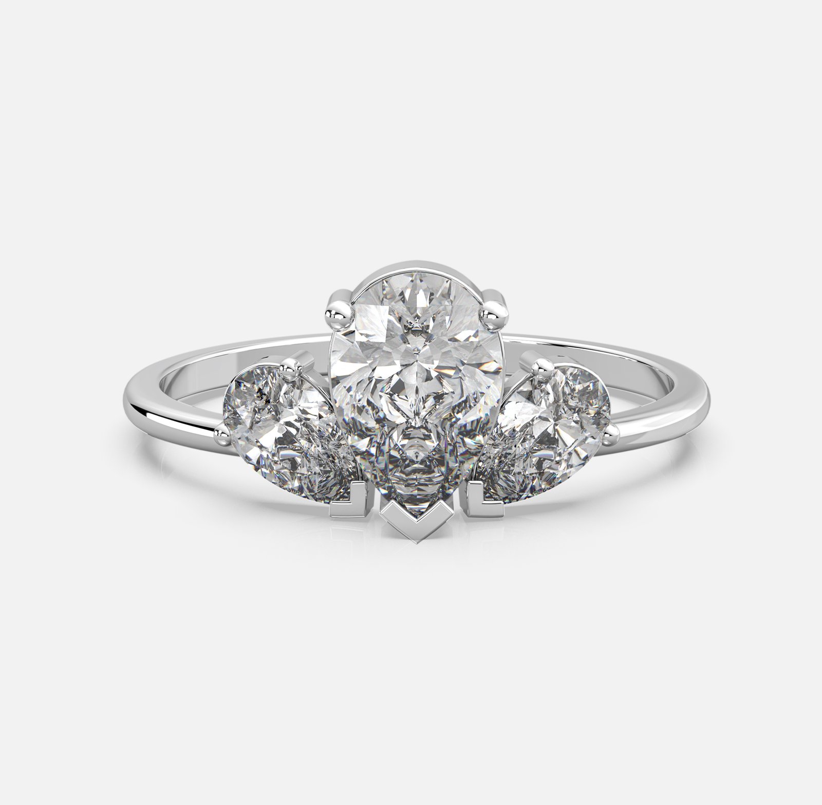 Pear Trio Diamond Ring